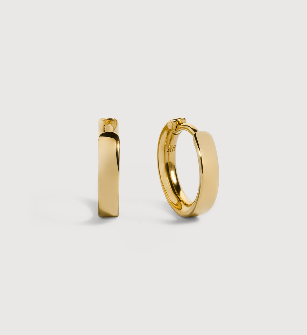 Gold Vermeil Essential Huggie Earrings - Monica Vinader