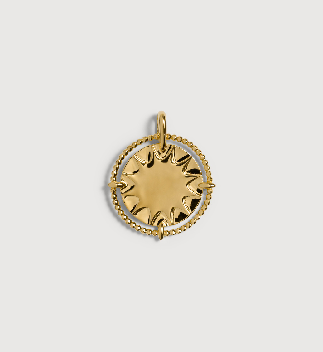 Gold Vermeil Talisman Sun Pendant - Monica Vinader