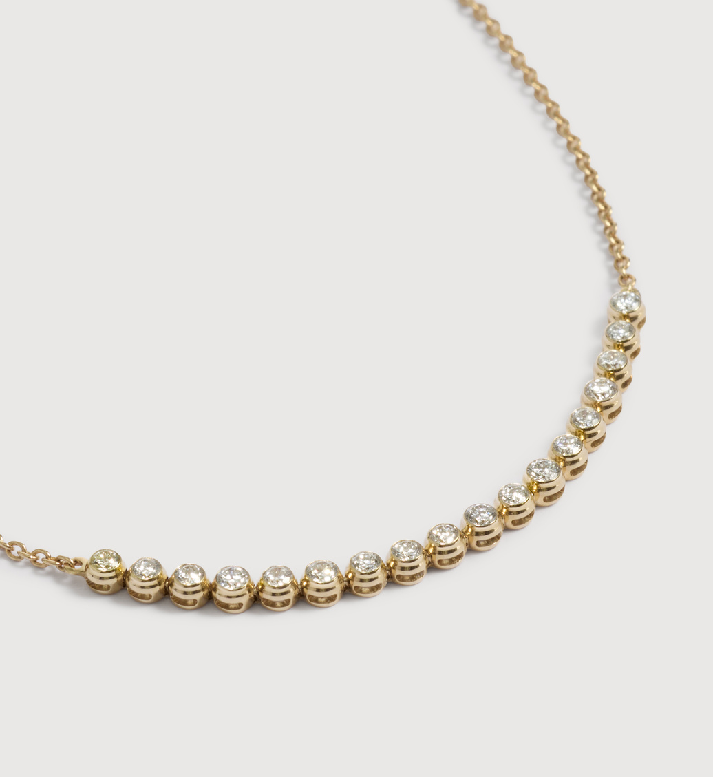 Gold Diamond Half Tennis Bracelet 1.9mm - Lab Grown Diamond - Monica Vinader