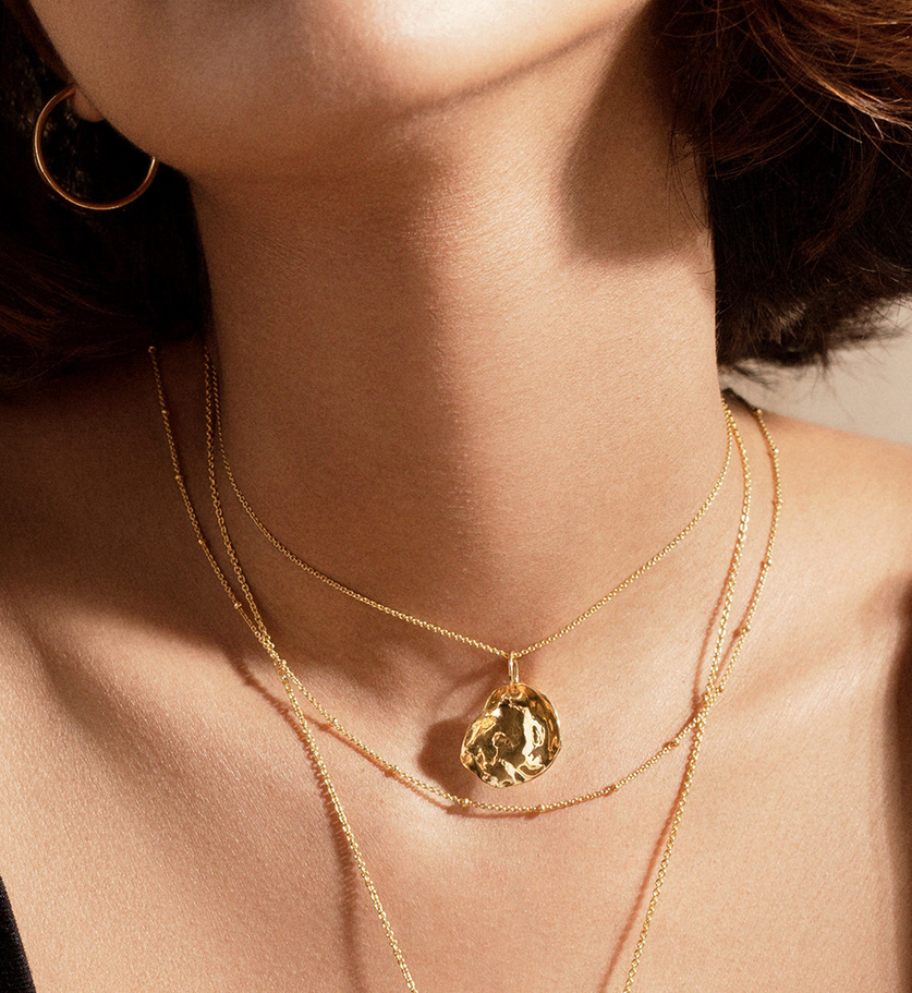 Fine Chain 17'/43cm with adjuster in 18ct Gold Vermeil on Sterling