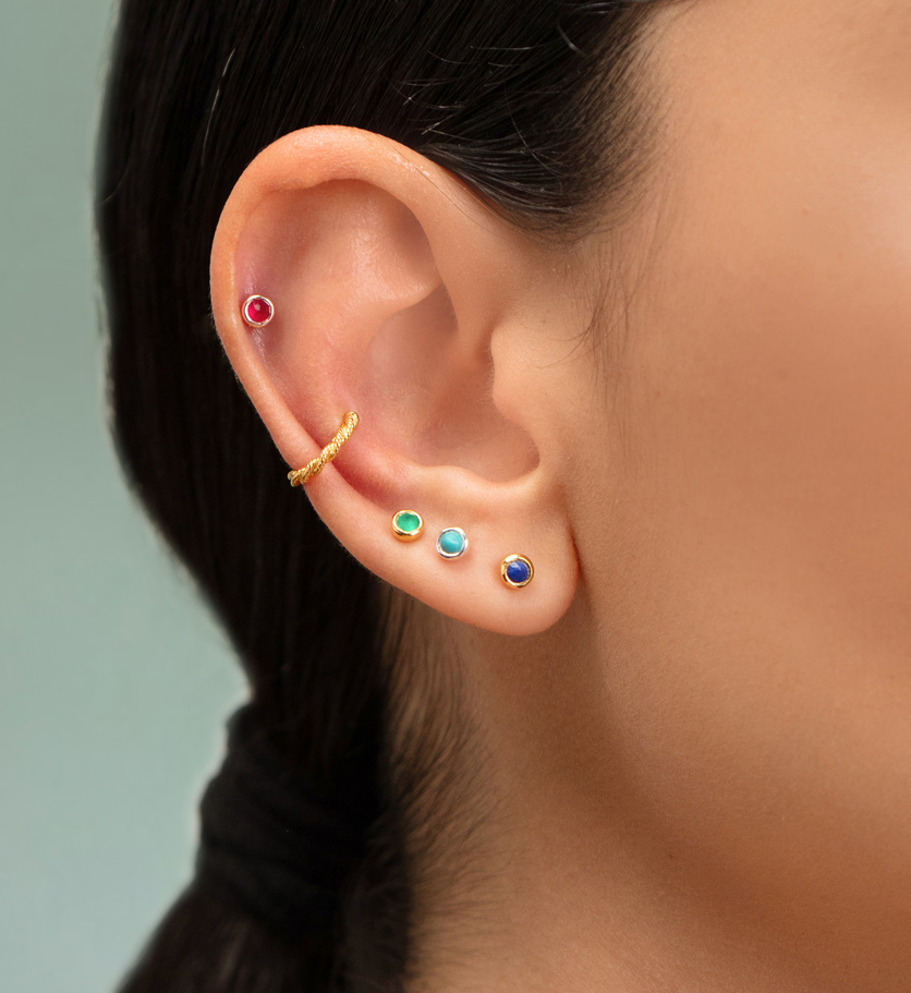 Corda Ear Cuff in 18ct Gold Vermeil On Sterling Silver Jewellery by