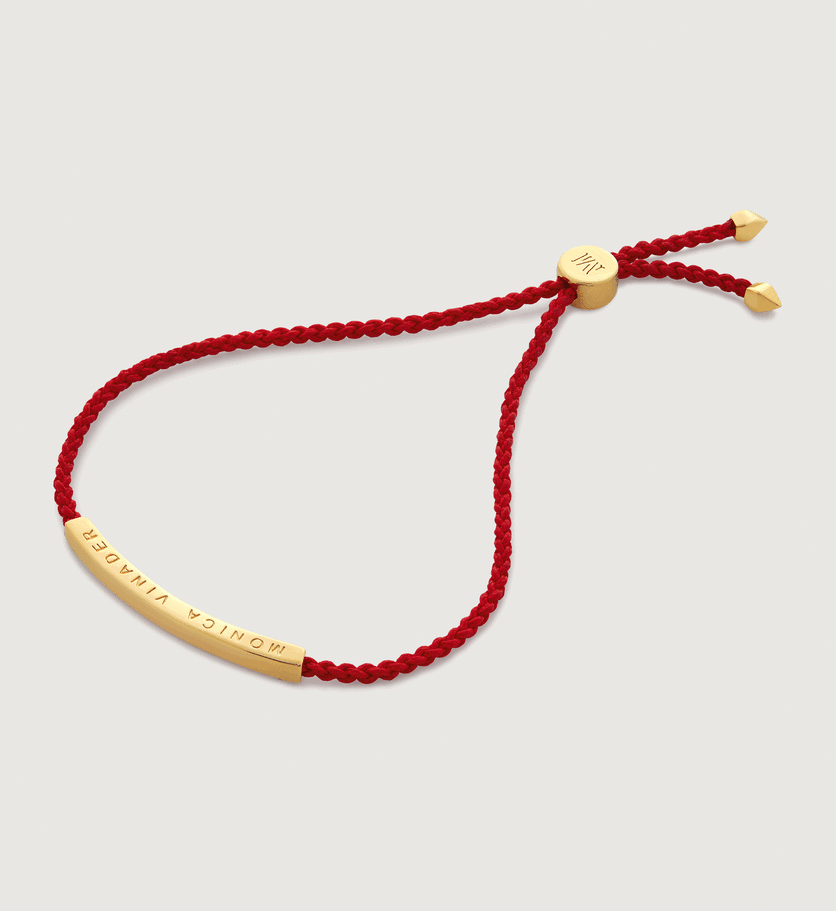 Linear Mini Friendship Bracelet in 18k Gold Vermeil on Sterling Silver
