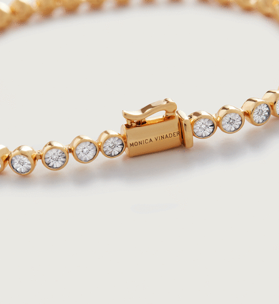 Diamond Essential Tennis Bracelet in 18ct Gold Vermeil on Sterling