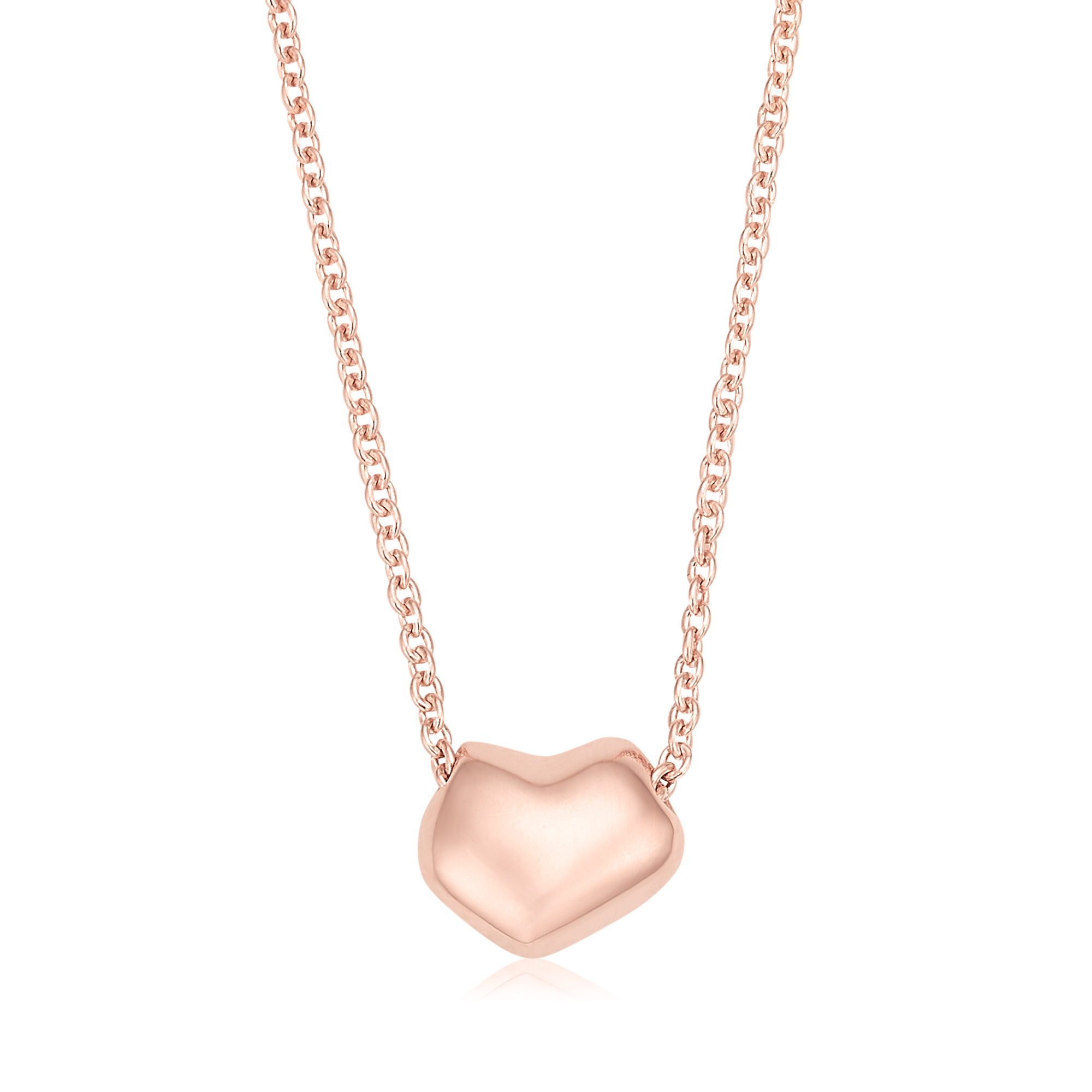 Nura Heart Necklace In 18ct Rose Gold Vermeil On Sterling Silver Jewellery By Monica Vinader