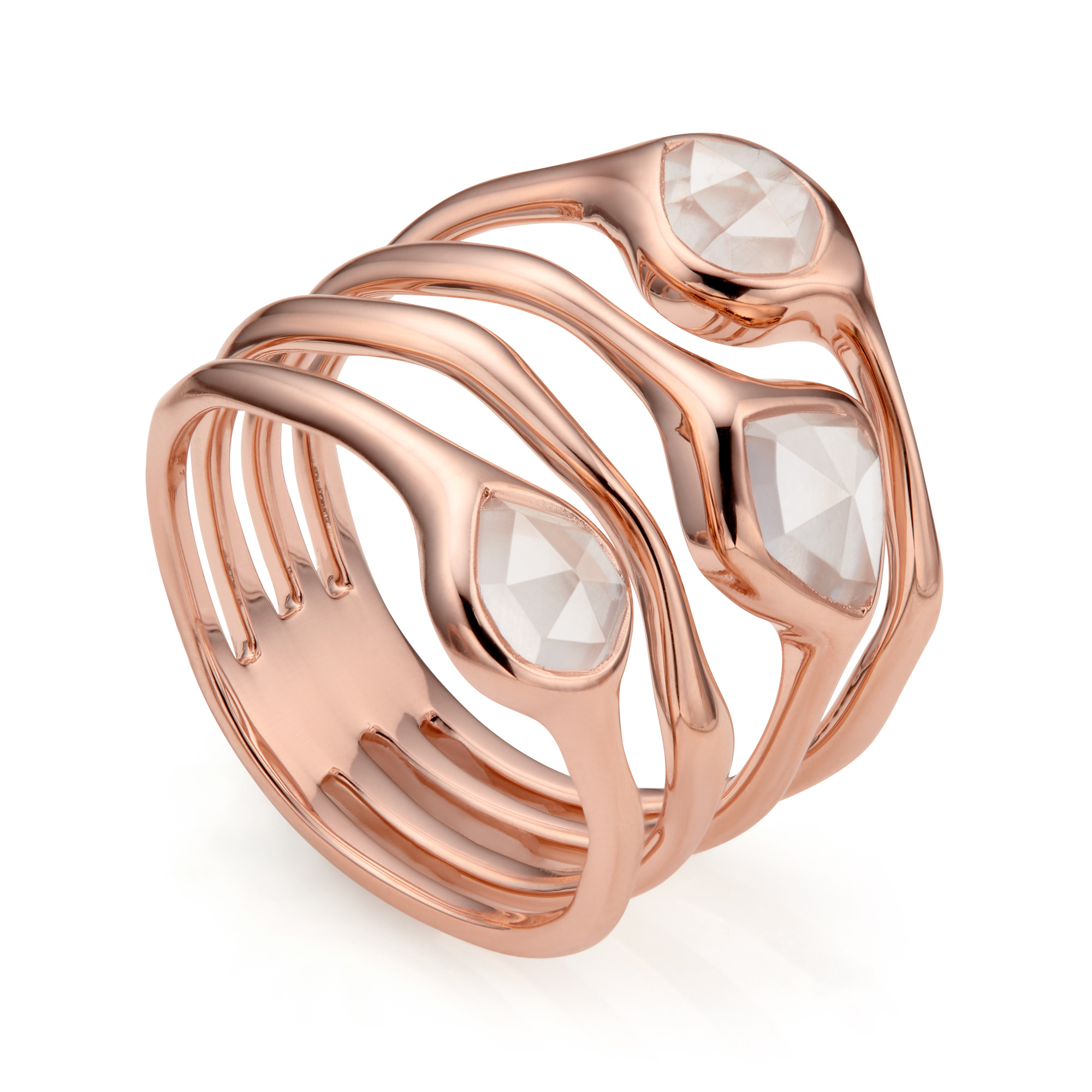 monica vinader siren hammered ring