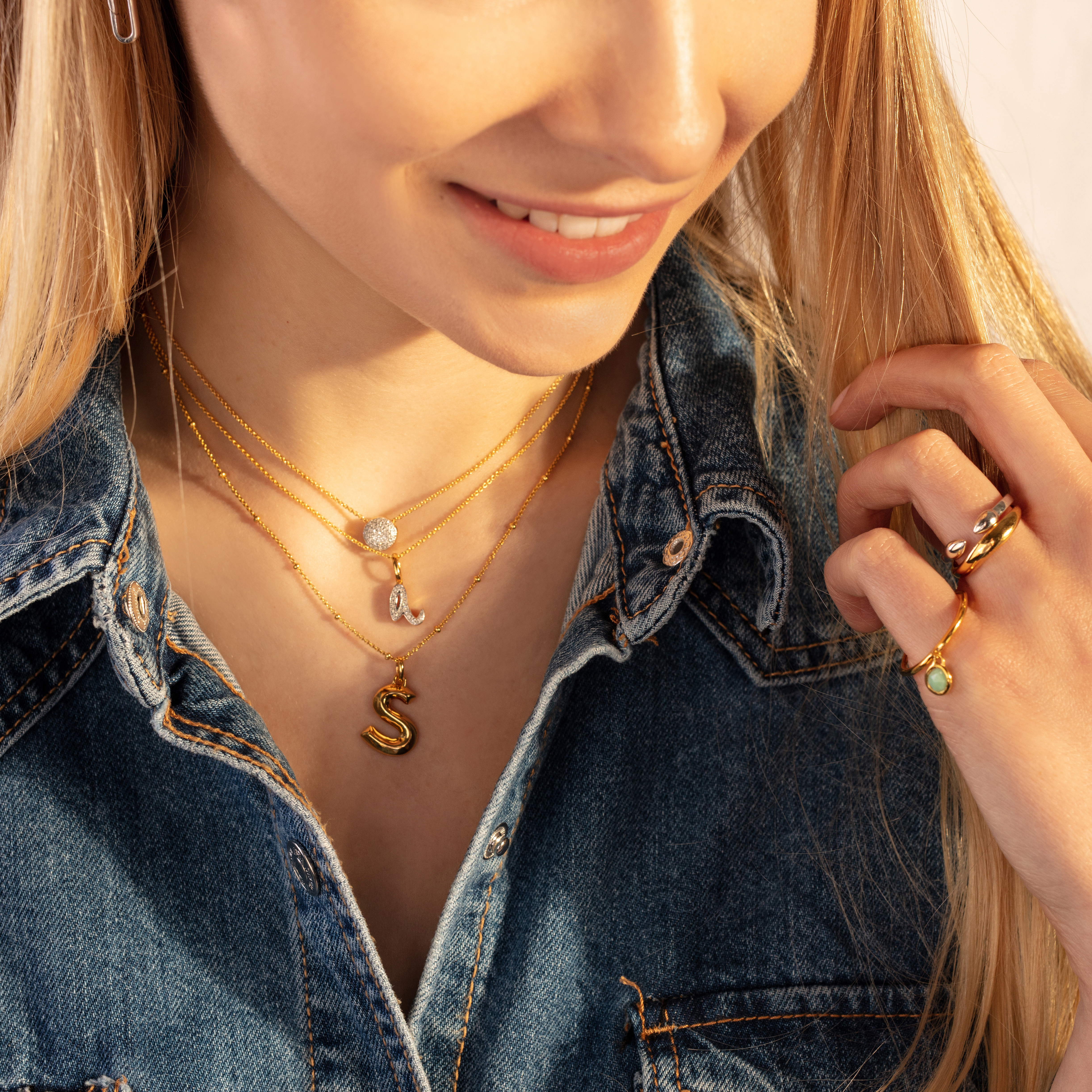 Alphabet Q Diamond Pendant Charm in 