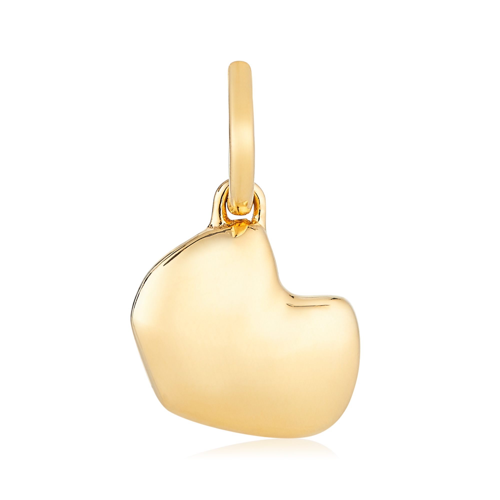 Nura Heart Pendant Charm in 18k Gold Vermeil on Sterling