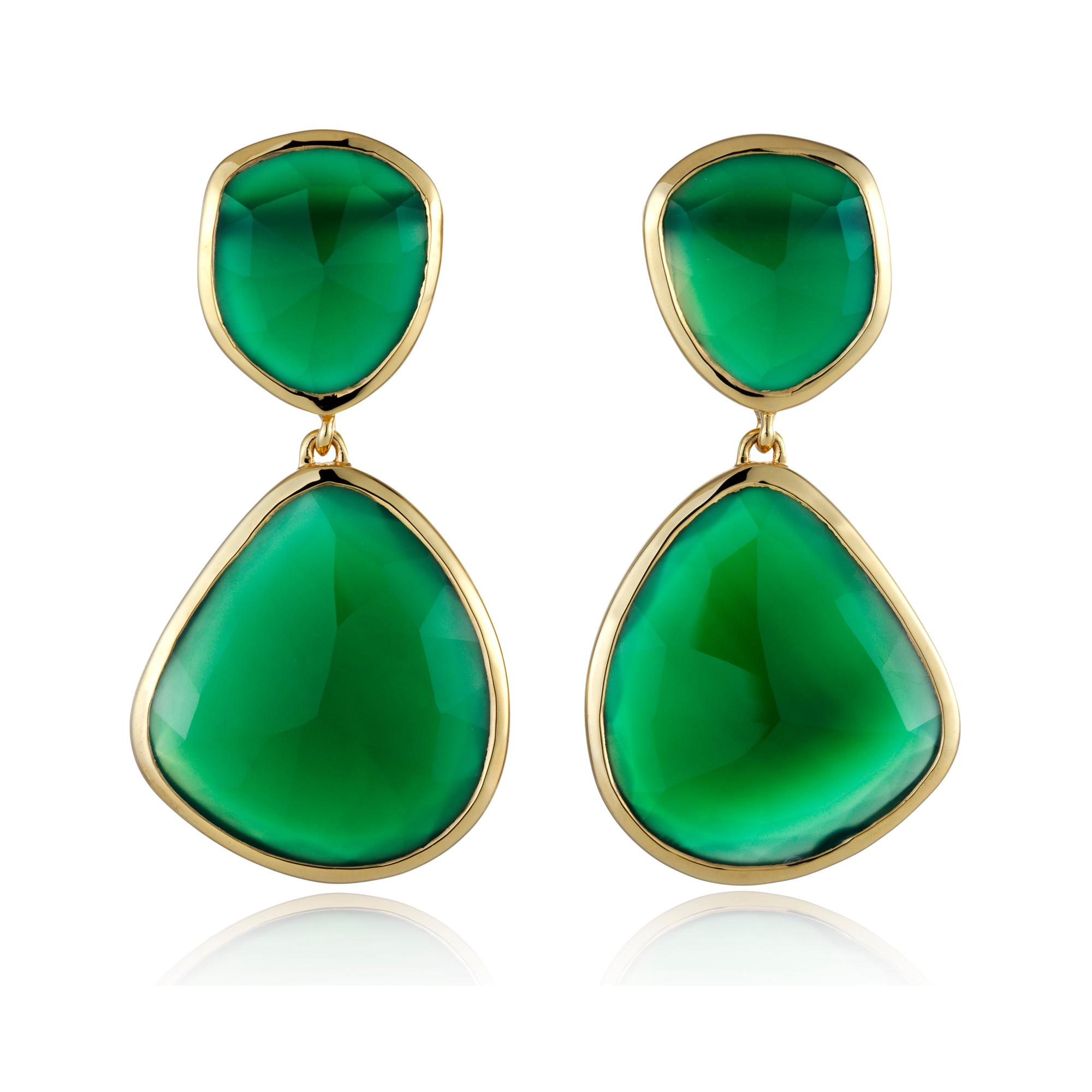 Siren Drop Cocktail Earrings in 18k Gold Vermeil on Sterling