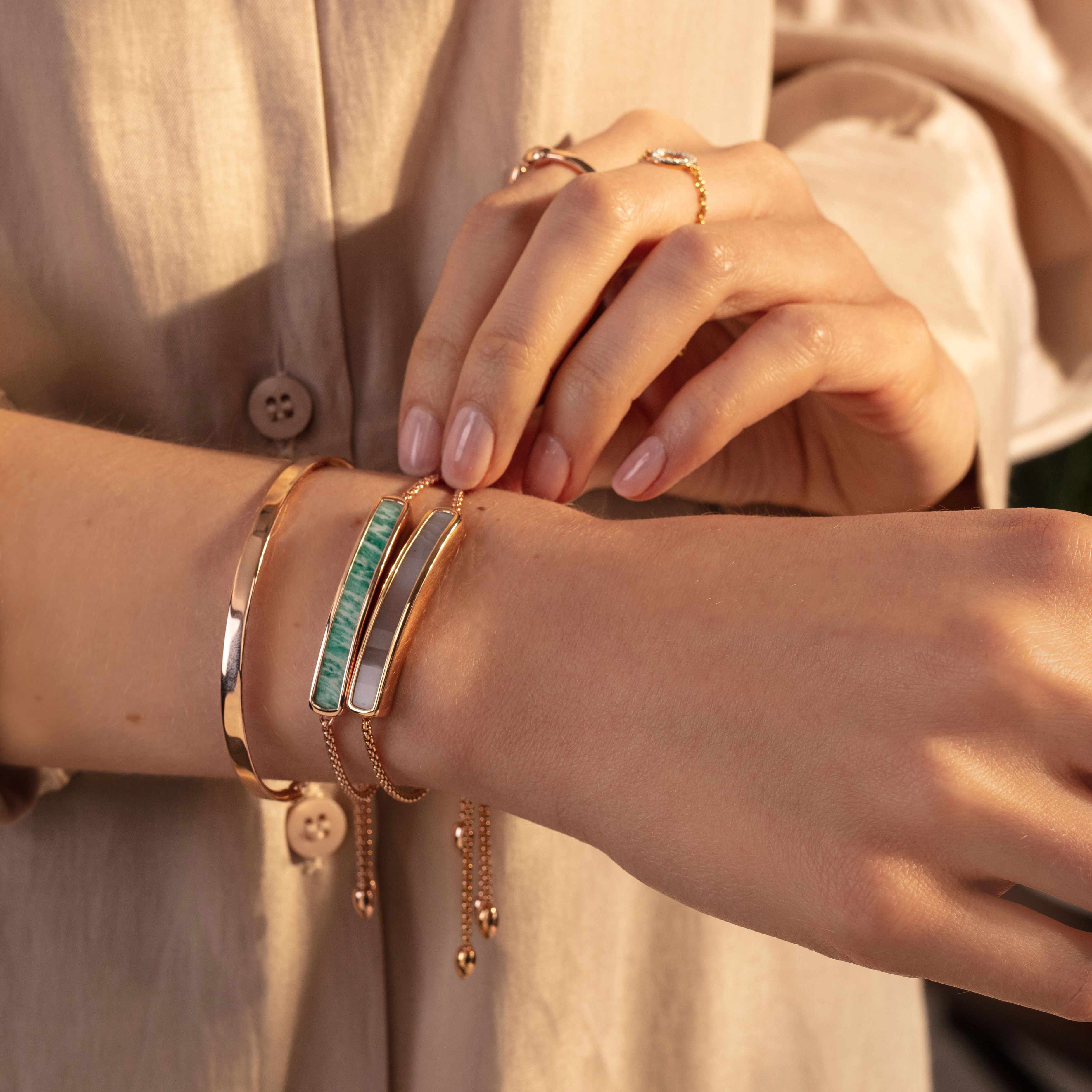 Baja Bracelet in 18ct Rose Gold Vermeil on Sterling Silver
