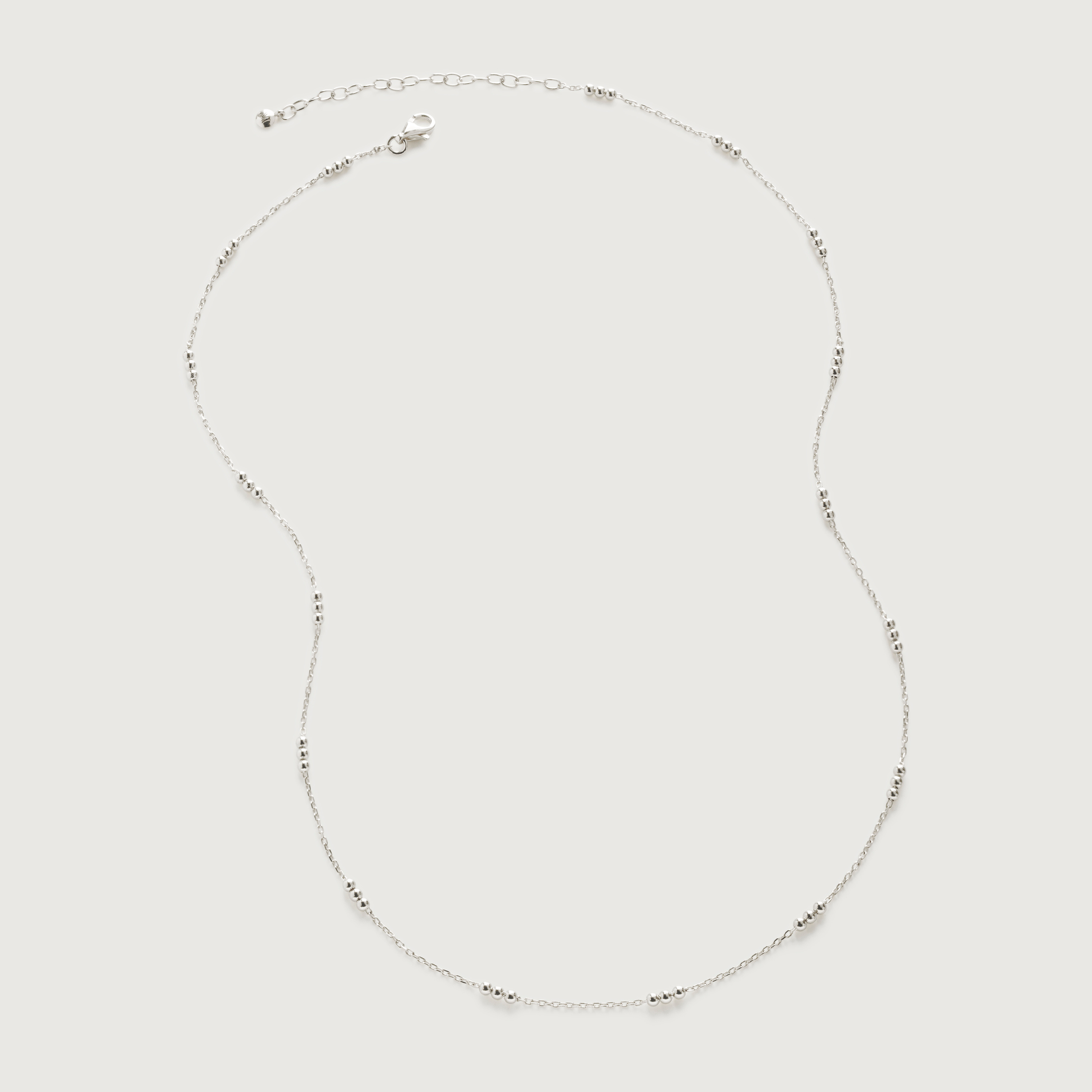 Triple Beaded Chain Necklace 46cm-50cm 