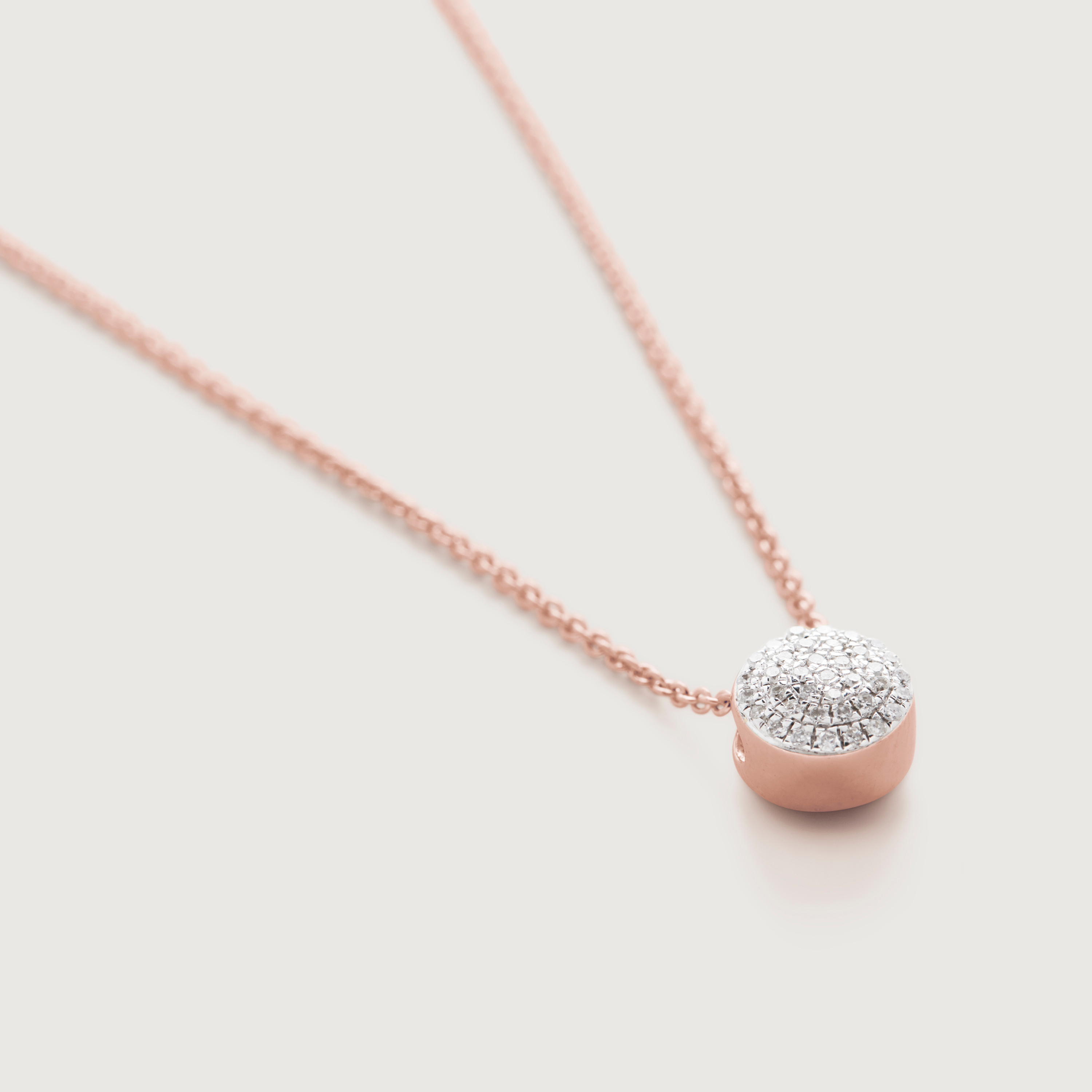 Fiji Button Diamond Necklace Adjustable 
