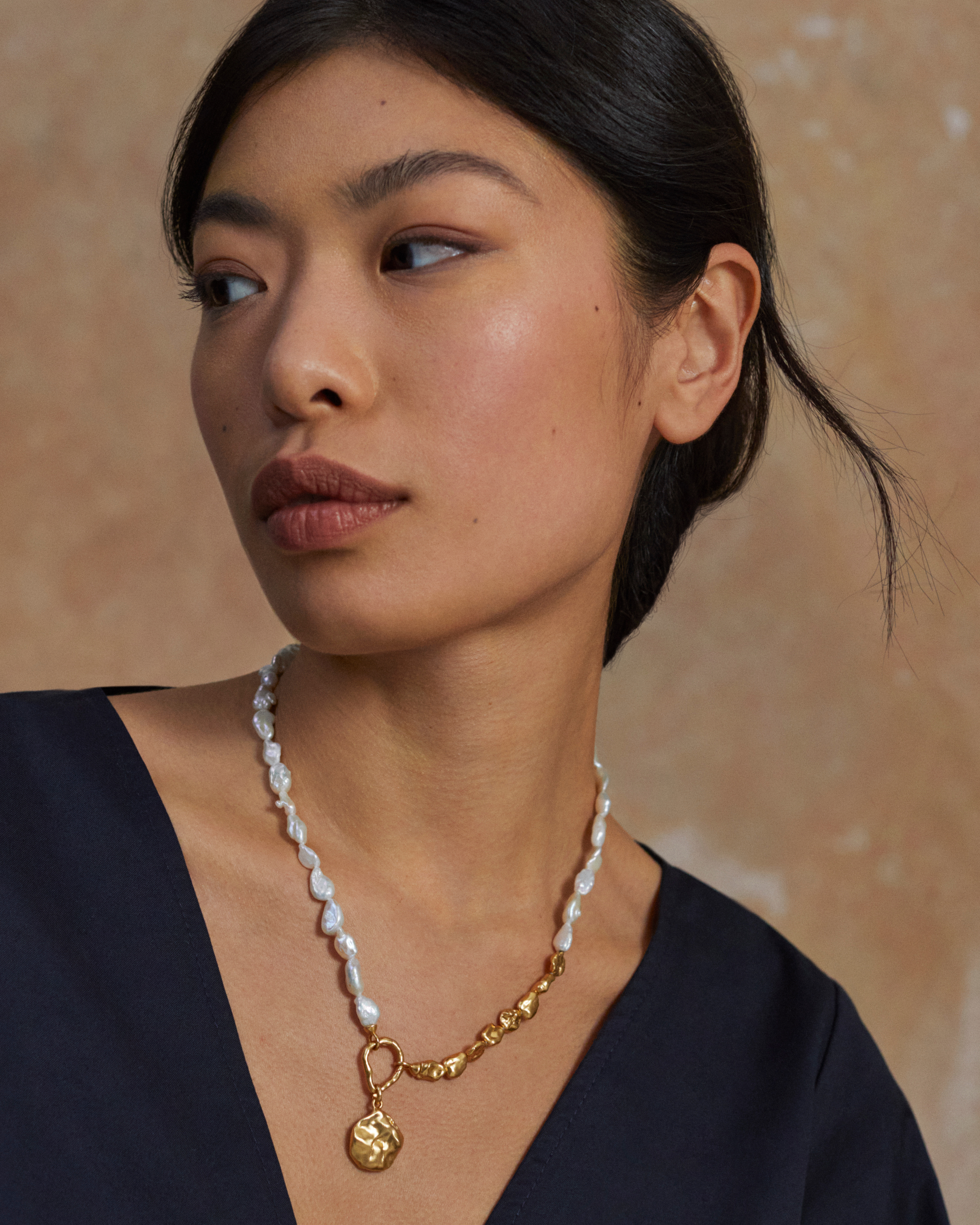 Keshi Pearl and Cast Pearl Necklace Jewellery Sets Monica Vinader