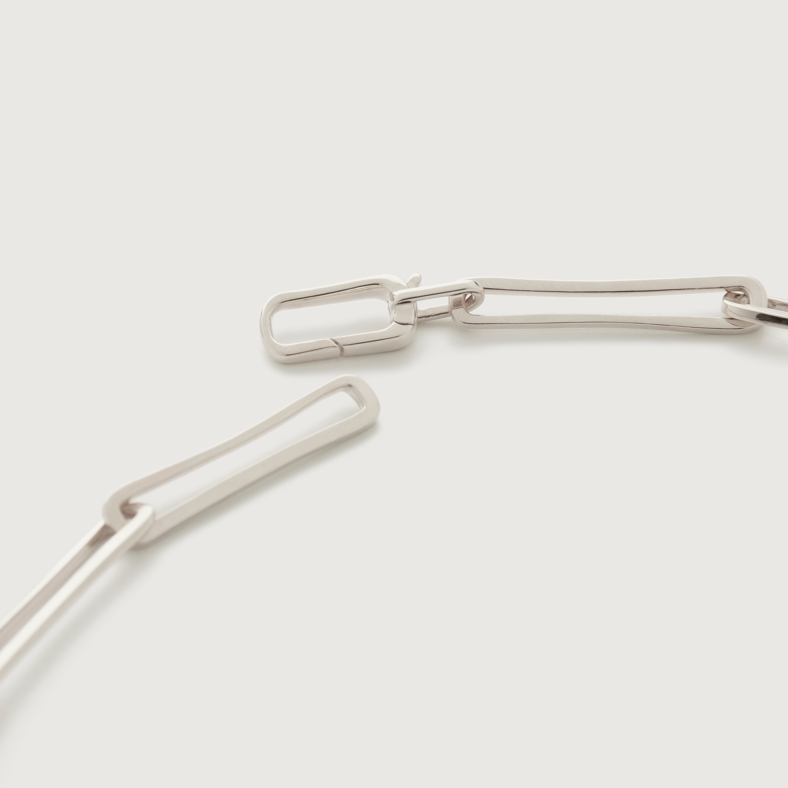 Alta Long Link Necklace Adjustable 56cm/22' in Sterling Silver