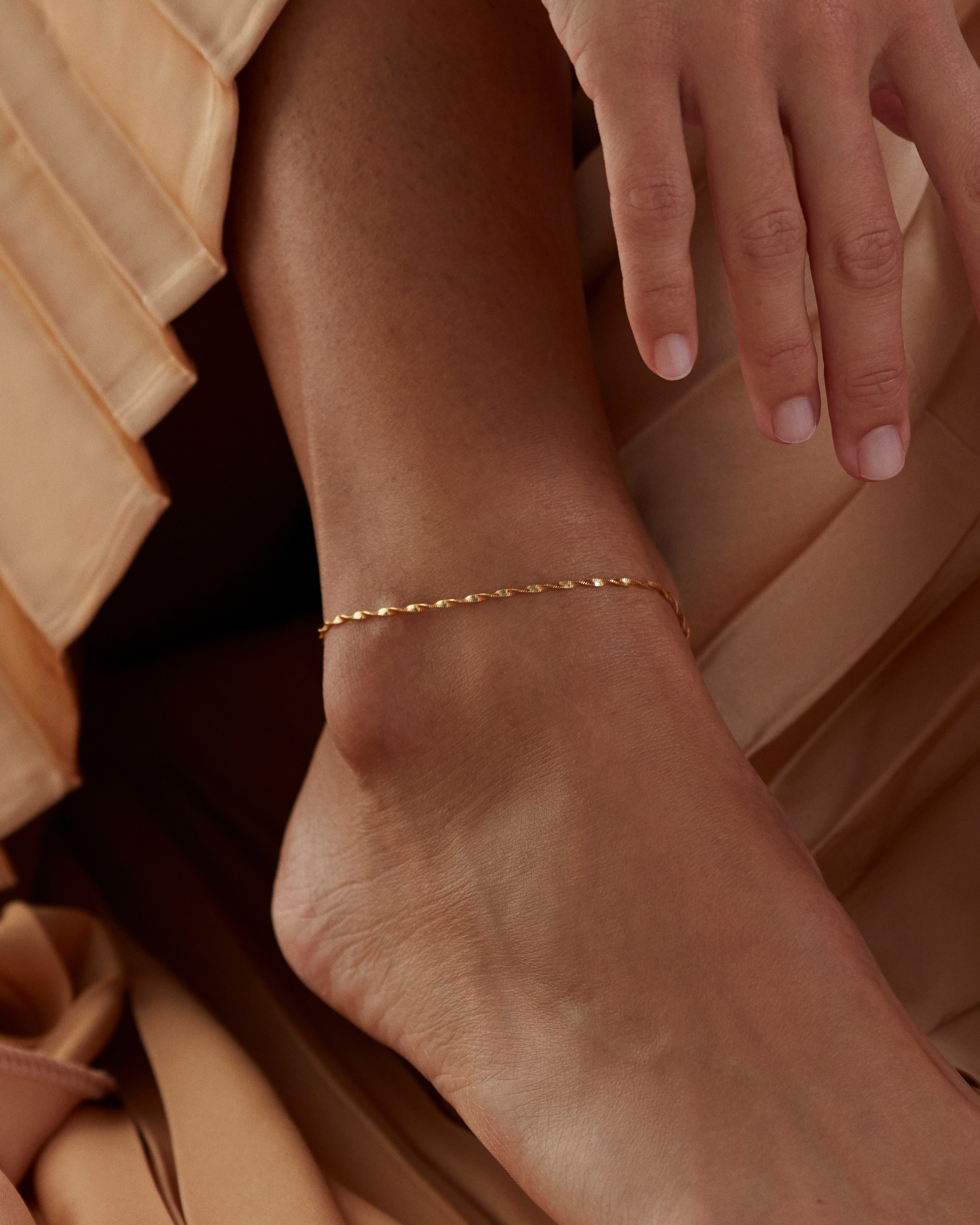 Disco Chain Anklet in 18k Gold Vermeil on Sterling Silver