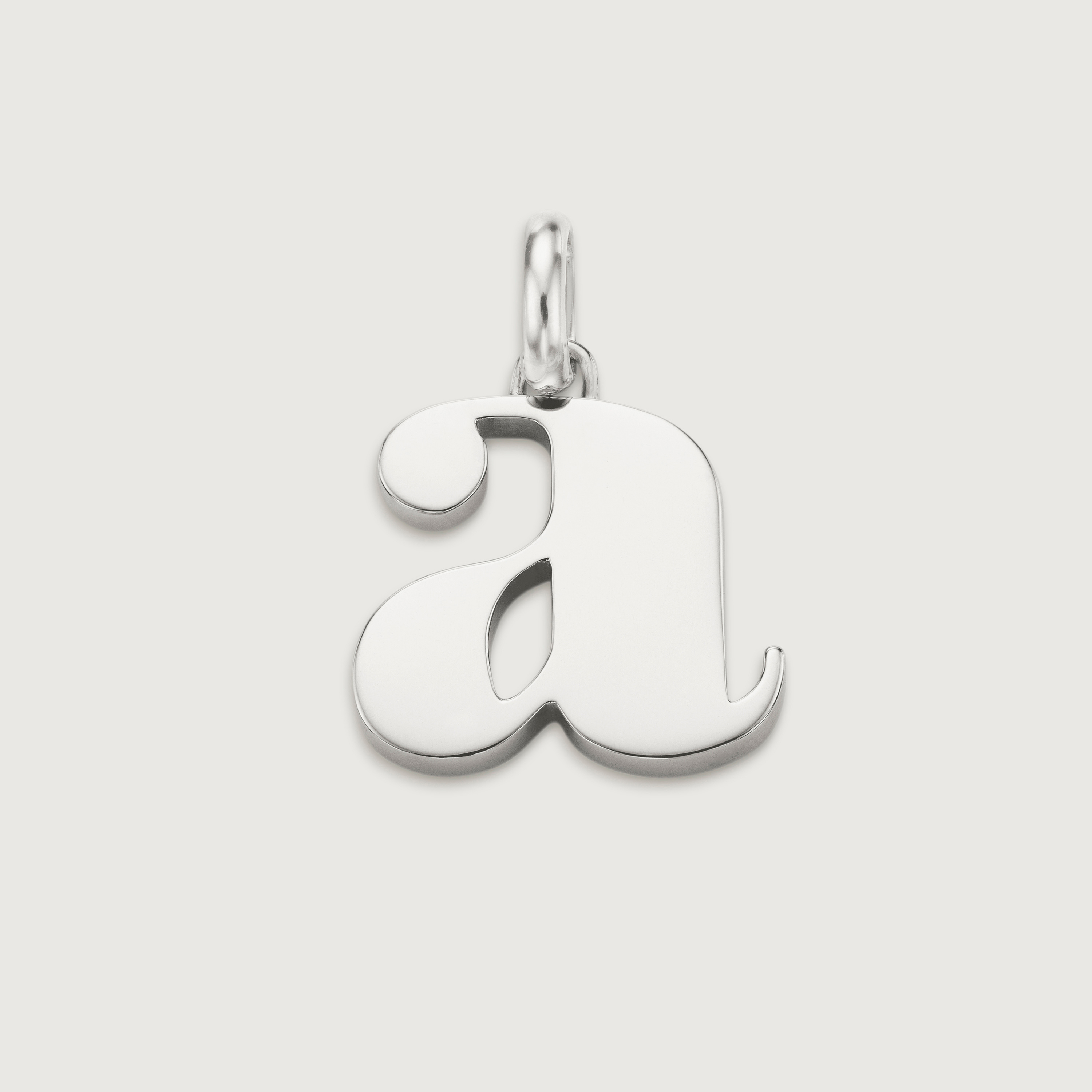 Alphabet A Pendant Charm in Sterling 