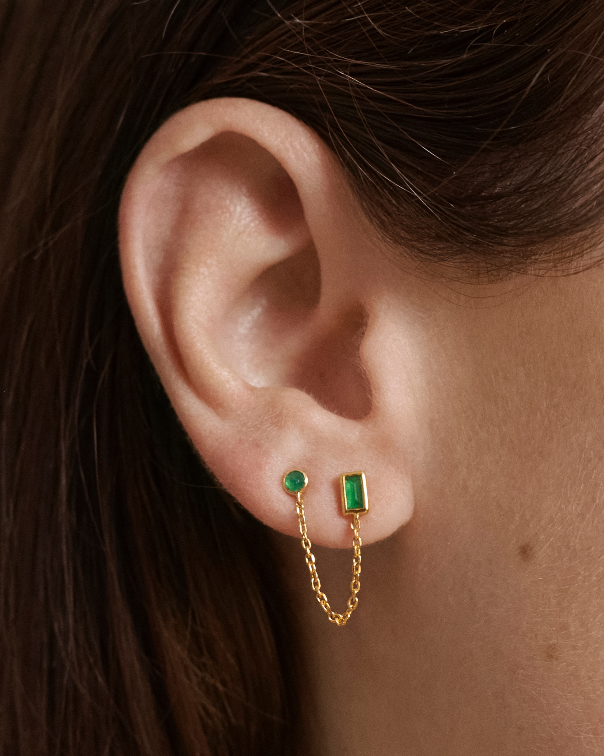 Polychrome Green Jasper Earrings | Illo Studio