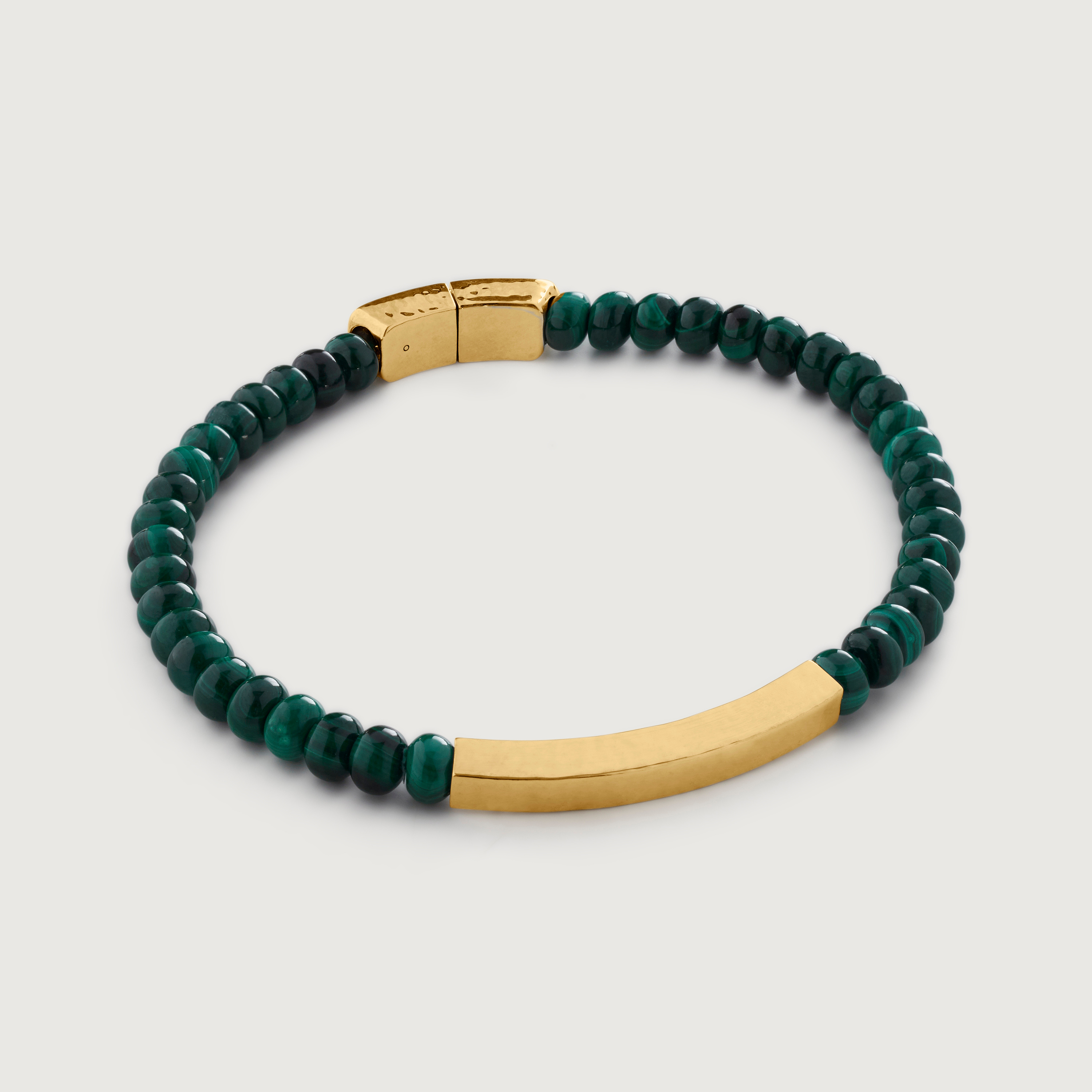 monica vinader 天然石のブレスレット Linear Beaded Bracelet in 18ct Gold Vermeil on Sterling Silver and