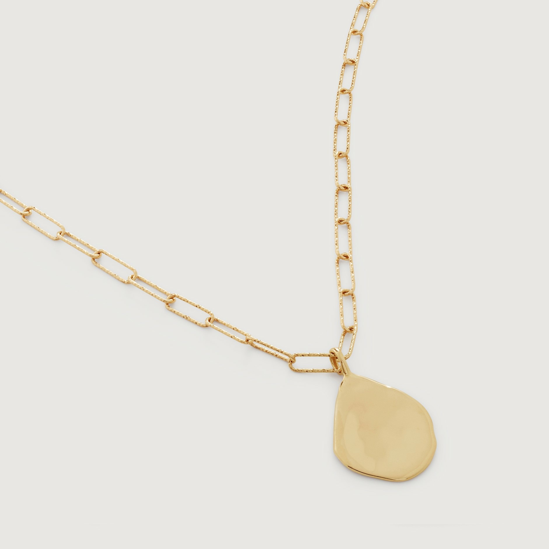 Alta Textured Siren Teardrop Chain Necklace | Jewellery Sets