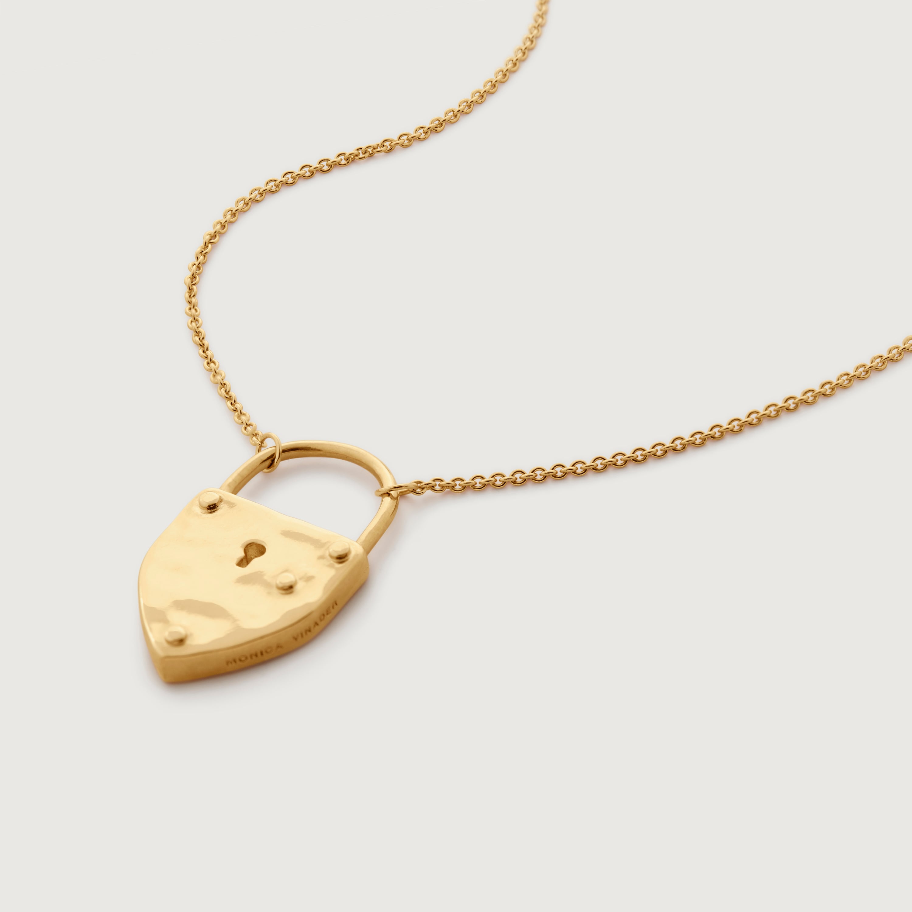 Padlock Fine Chain Necklace 41-46cm/16-18