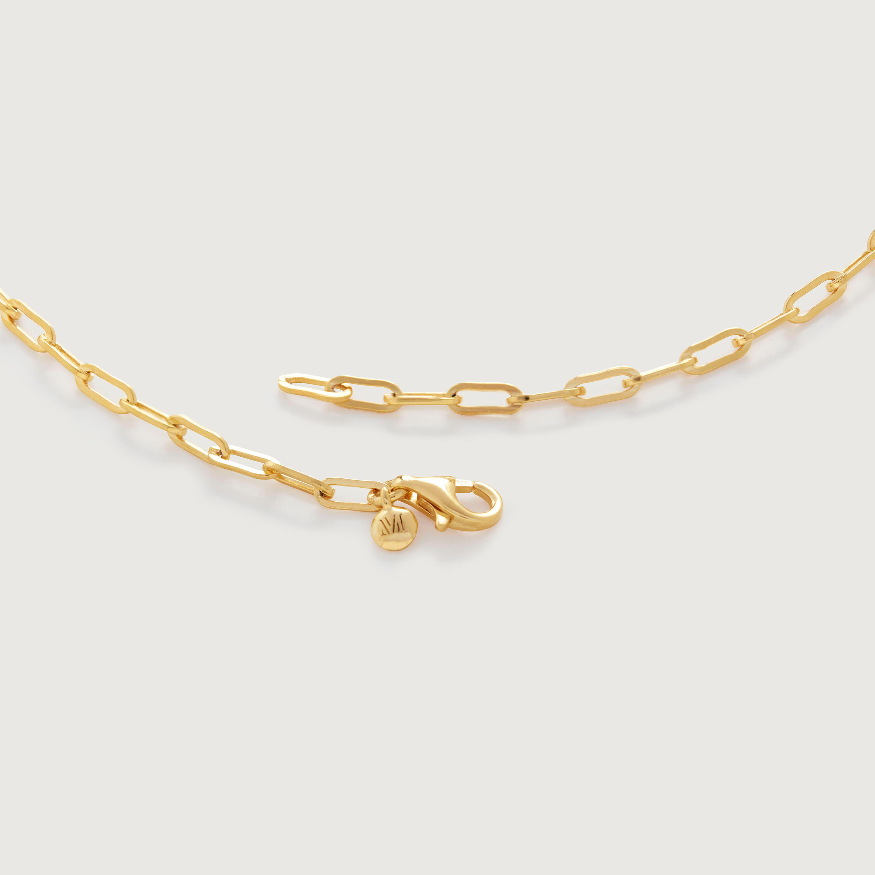 Paperclip Chain Necklace 18' in 18k Gold Vermeil on Sterling