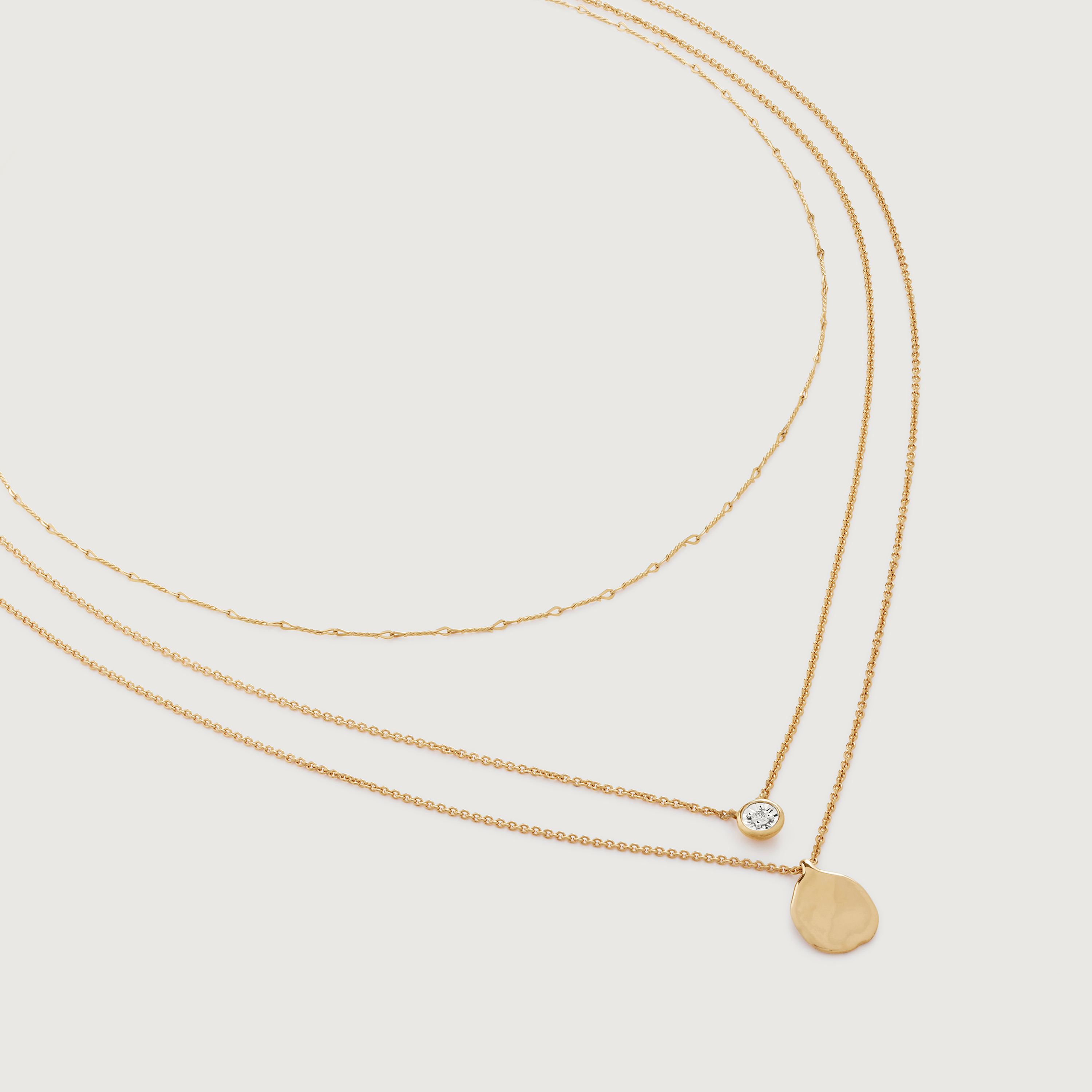『完売品』ANCHOR TWIST SHORT NECKLACE Siren Petal, Diamond Essential and Fine Twist Choker
