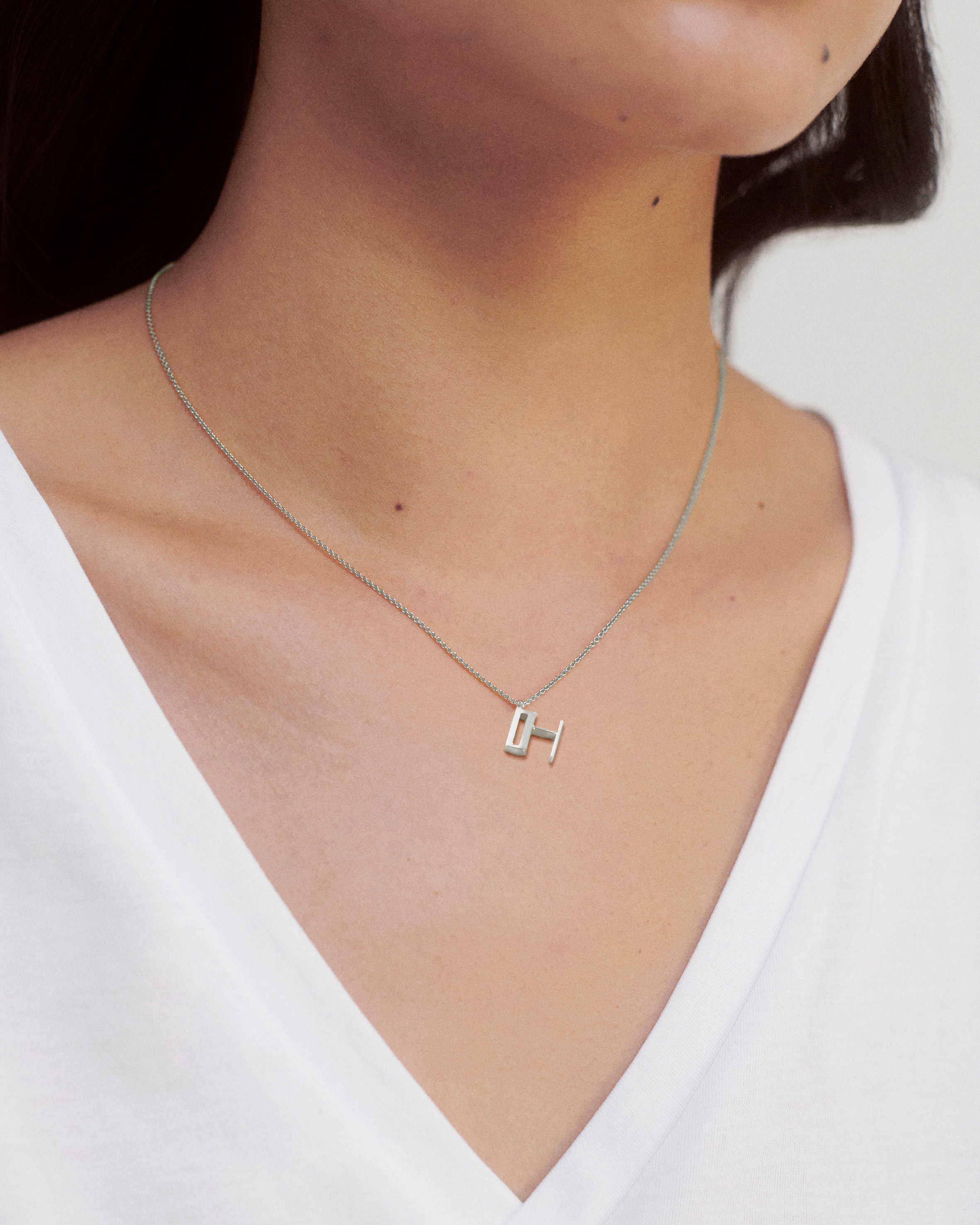Philip Jones Collana Iniziale H In Argento Sterling 925 – Gioiello Elegante E Semplice