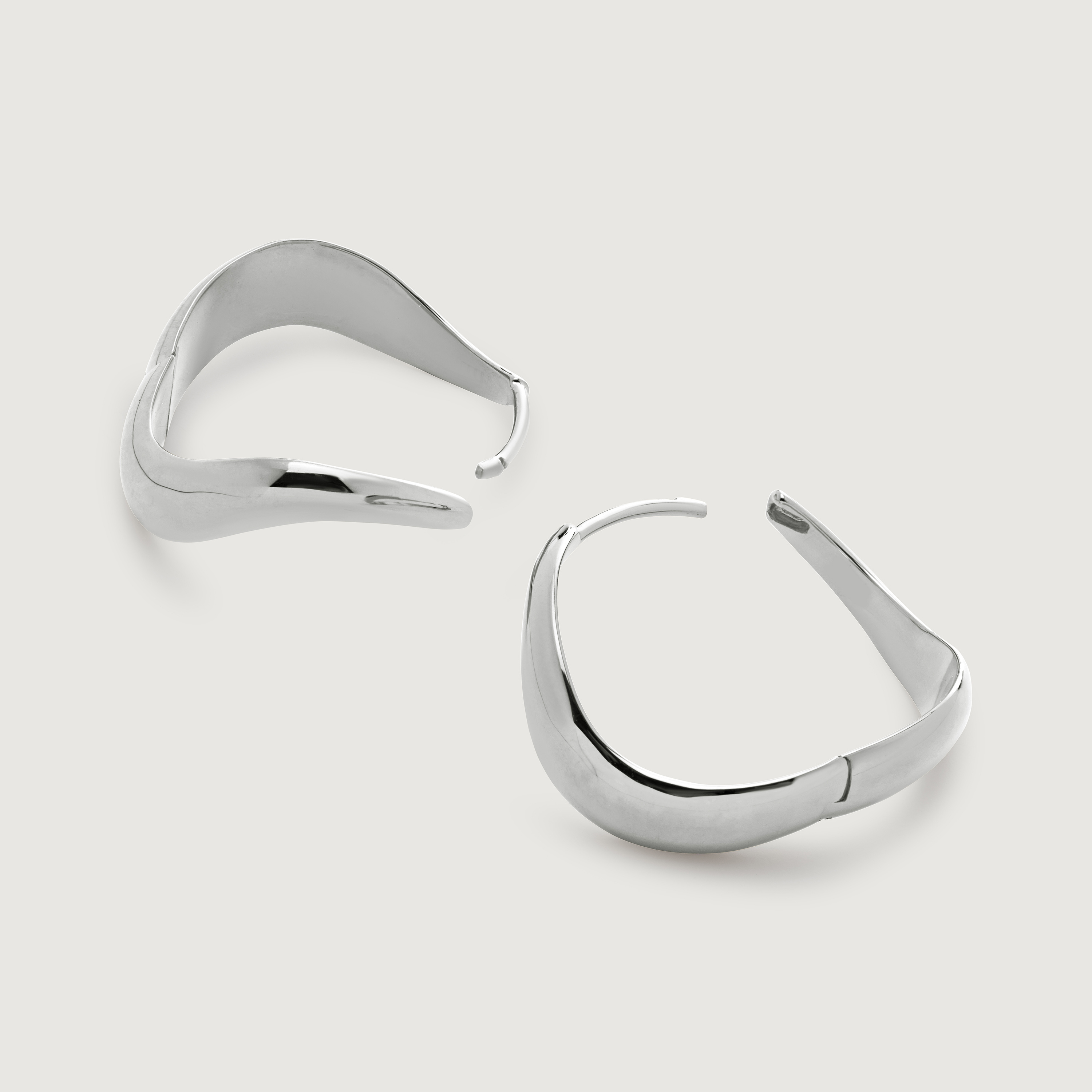 ピアス Numbering Swirl Hoop Earrings #7212 5BNY875 VTG 14K YELLOW WHITE GOLD SWIRL HOOP EARRINGS 24.88mm