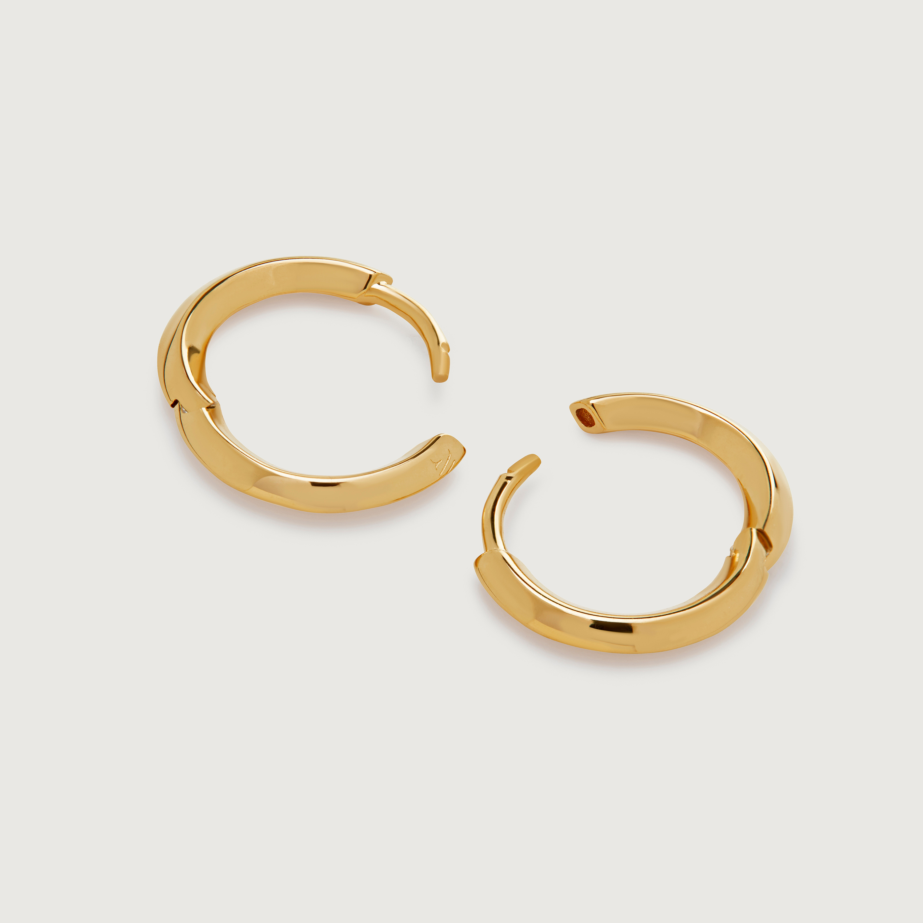 Power Huggie Earrings in 18k Gold Vermeil on Sterling Silver
