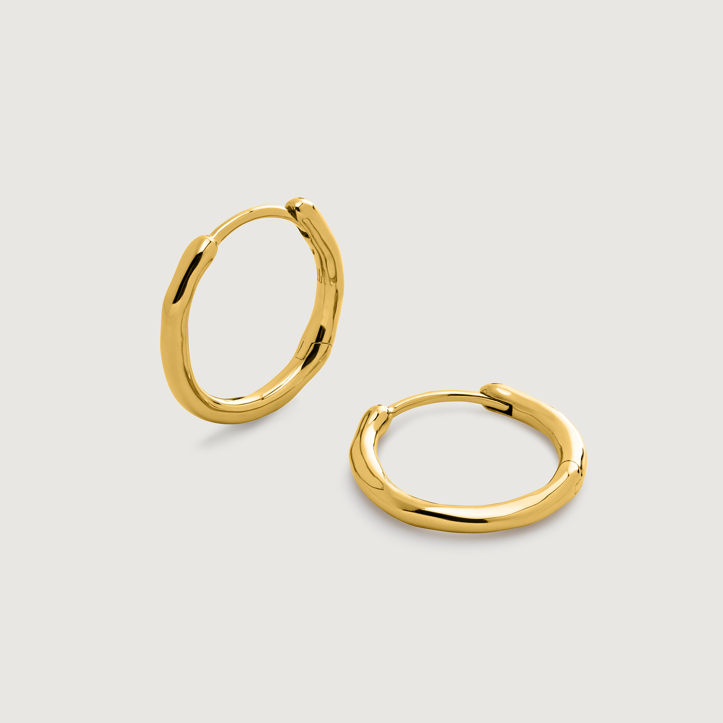 Siren Muse Small Hoop Earrings in 18k Gold Vermeil on
