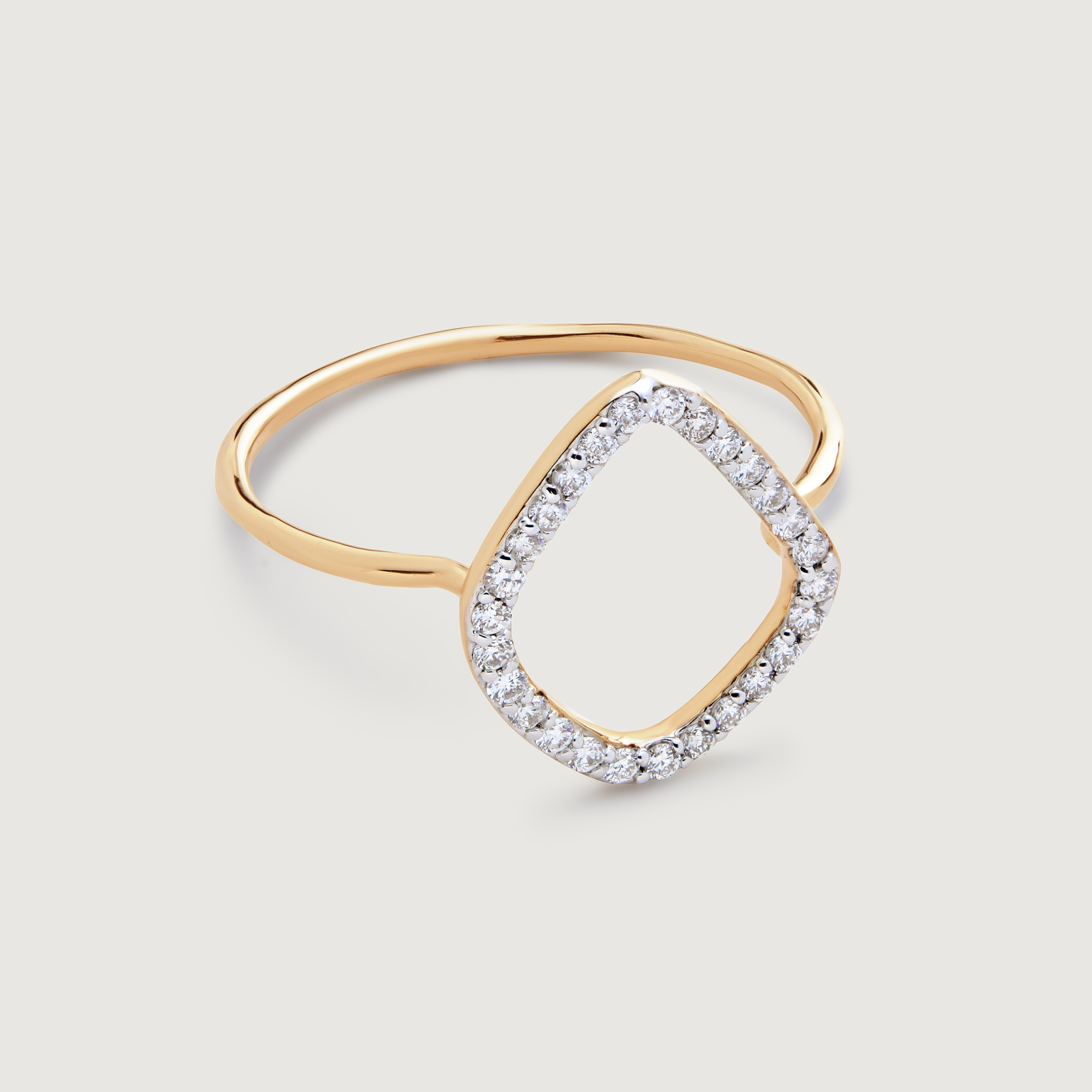 Lab Grown Diamond Riva Kite Ring in 14k Solid Gold and Lab Grown