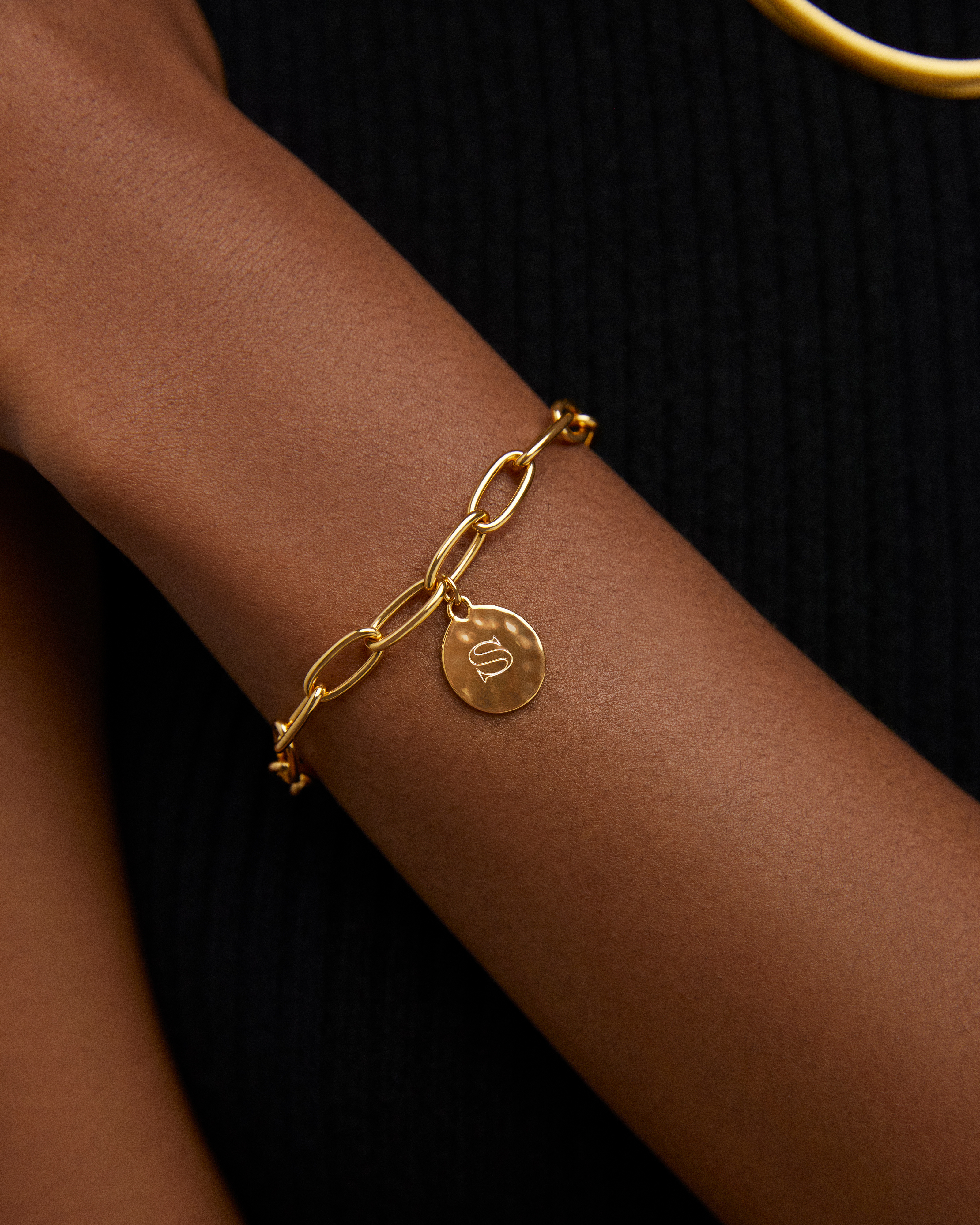 ID Oval Charm Bracelet in 18k Gold Vermeil on Sterling Silver