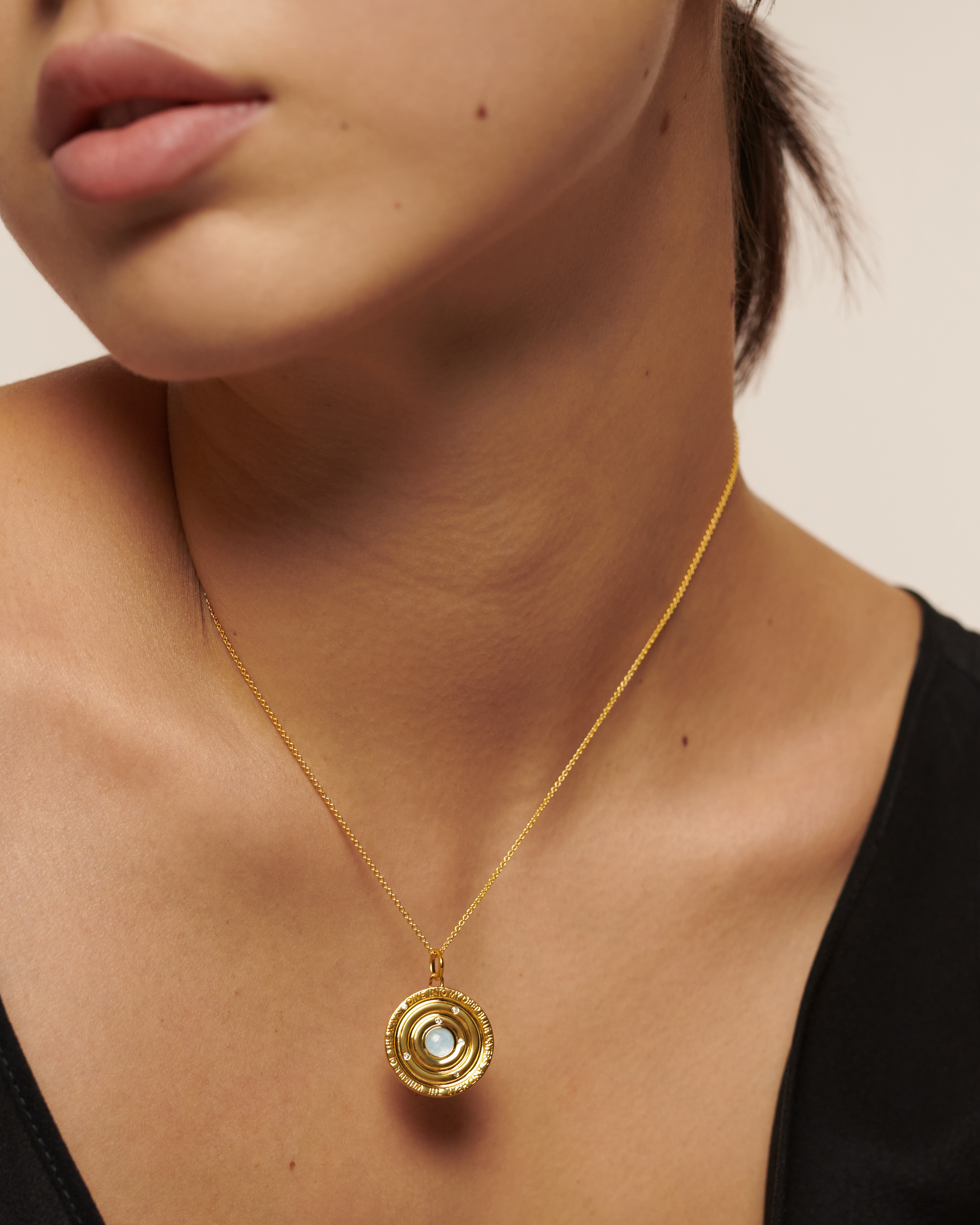 Ocean Pendant Charm in 18k Gold Vermeil on Sterling Silver and