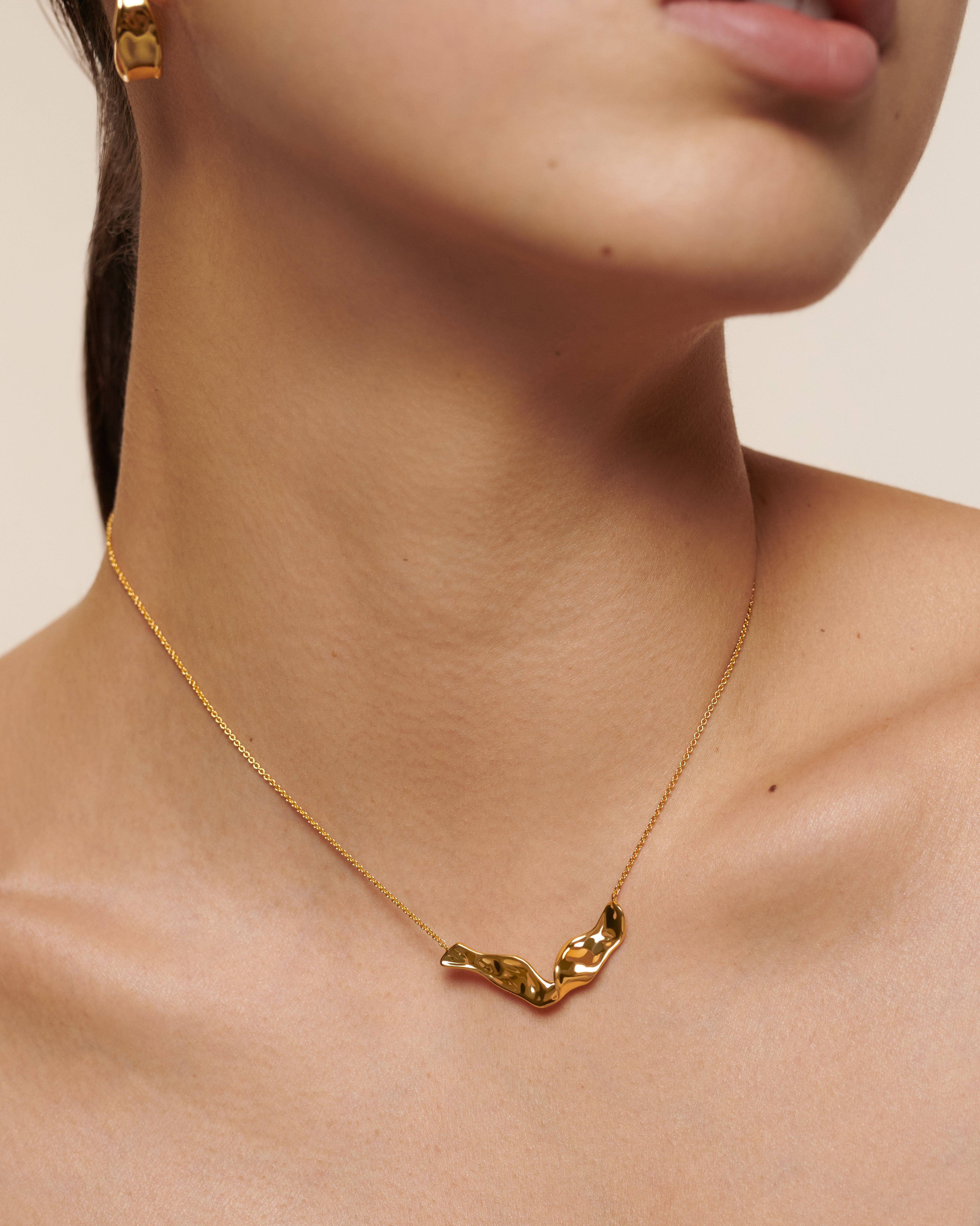 Wave Chain Necklace in 18k Gold Vermeil on Sterling Silver