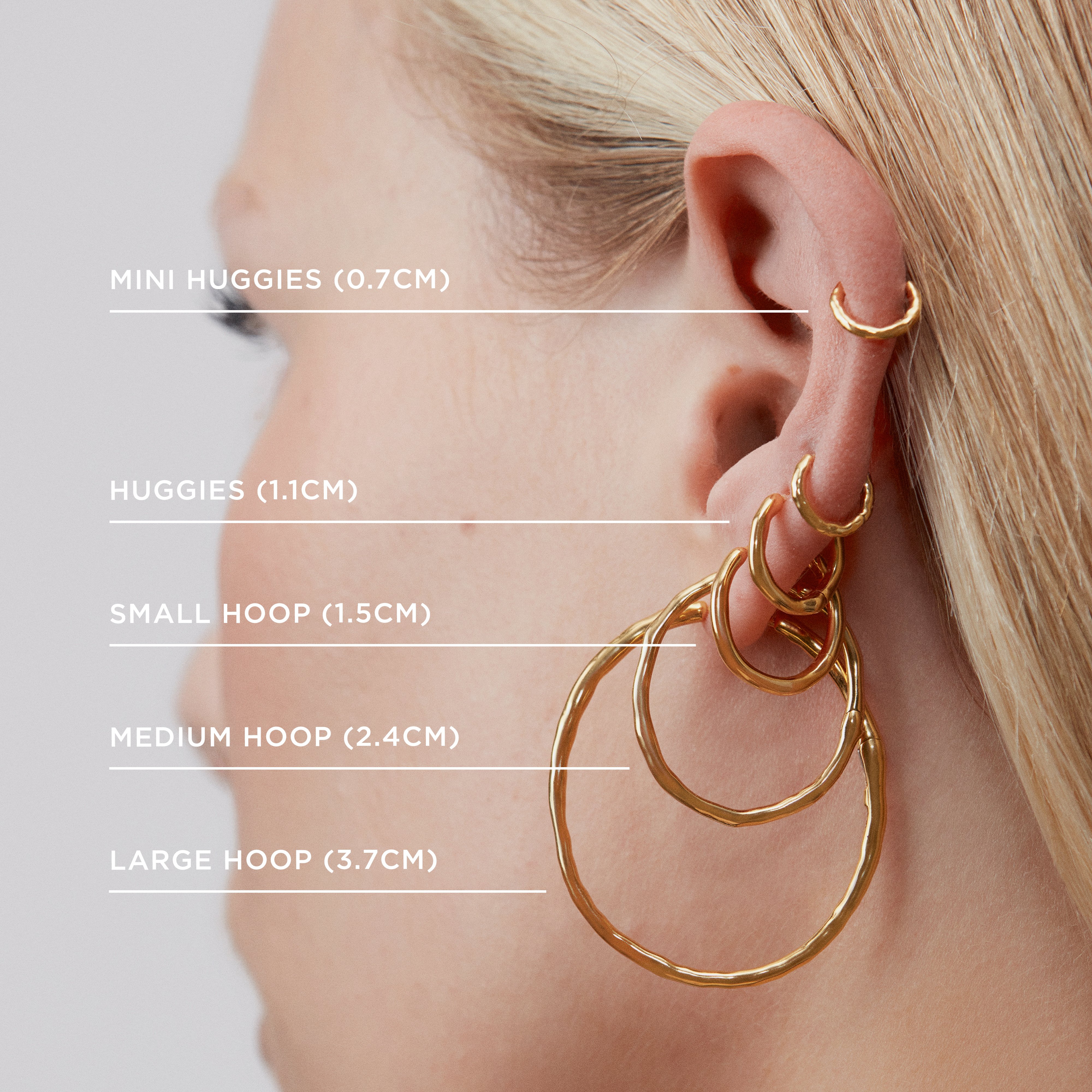 Siren Muse Huggie Earrings in Sterling Silver | Jewellery by