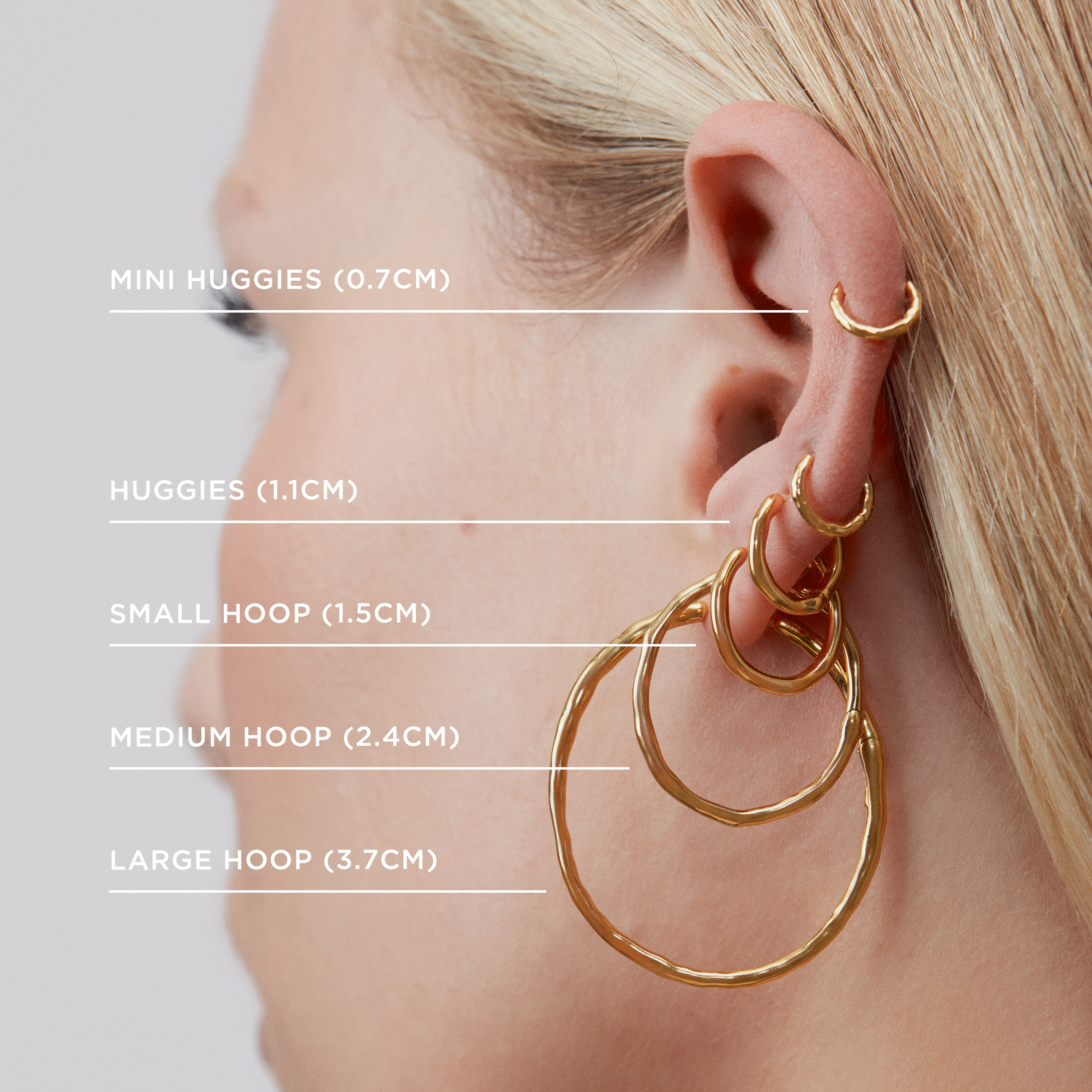 Siren Muse Medium Hoop Earrings in Sterling Silver Jewellery by Monica Vinader