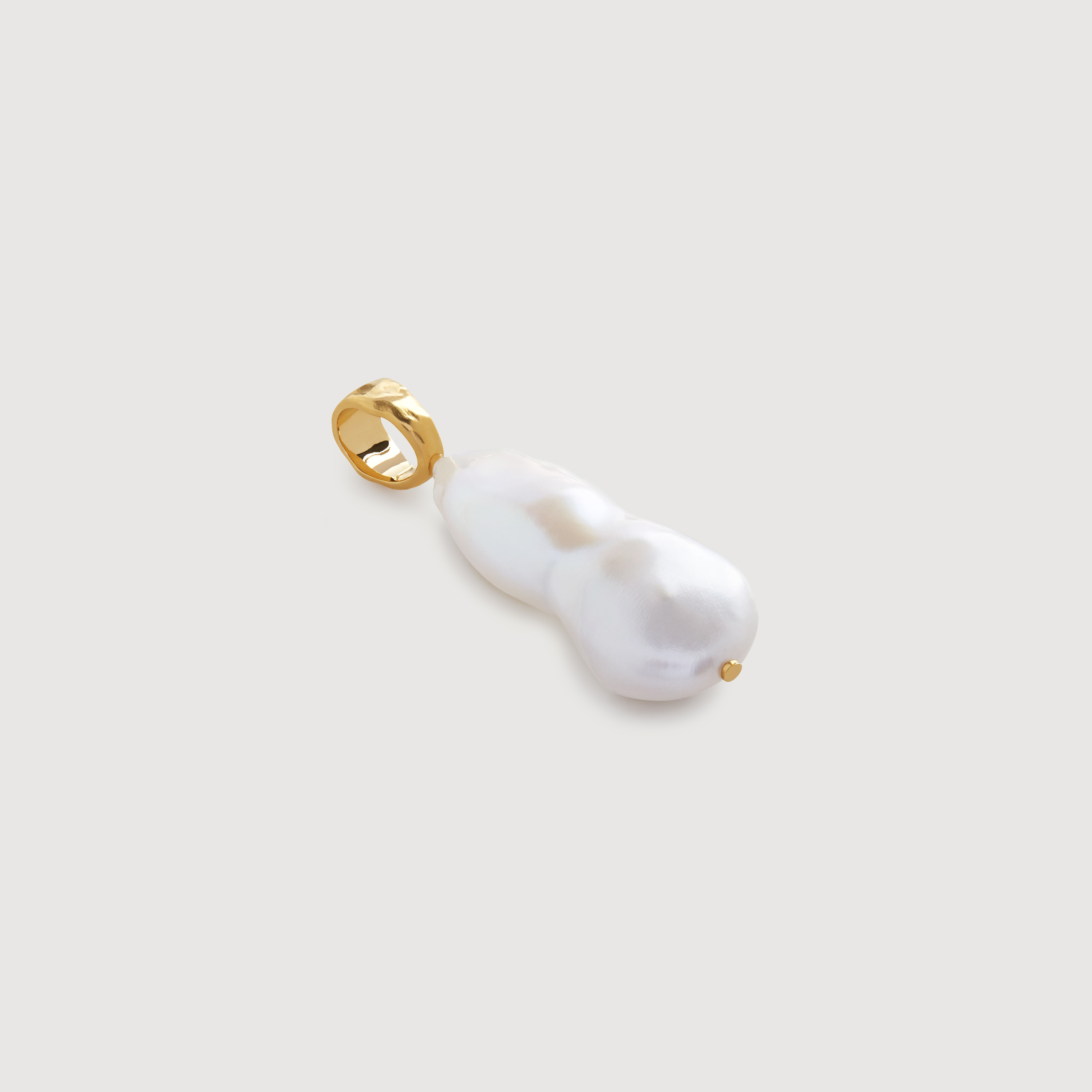 Capri Teardrop Pearl Pendant Charm in 18k Gold Vermeil on Sterling