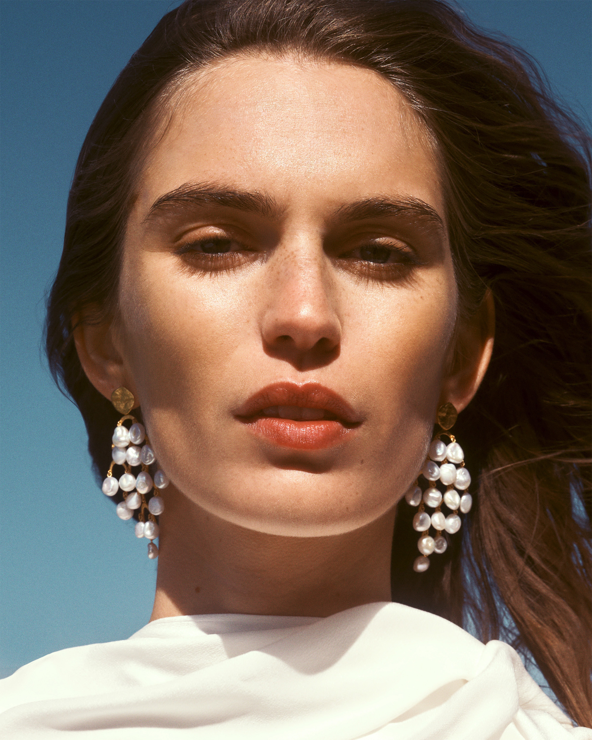 Capri Keshi Pearl Cocktail Earrings in 18k Gold Vermeil on