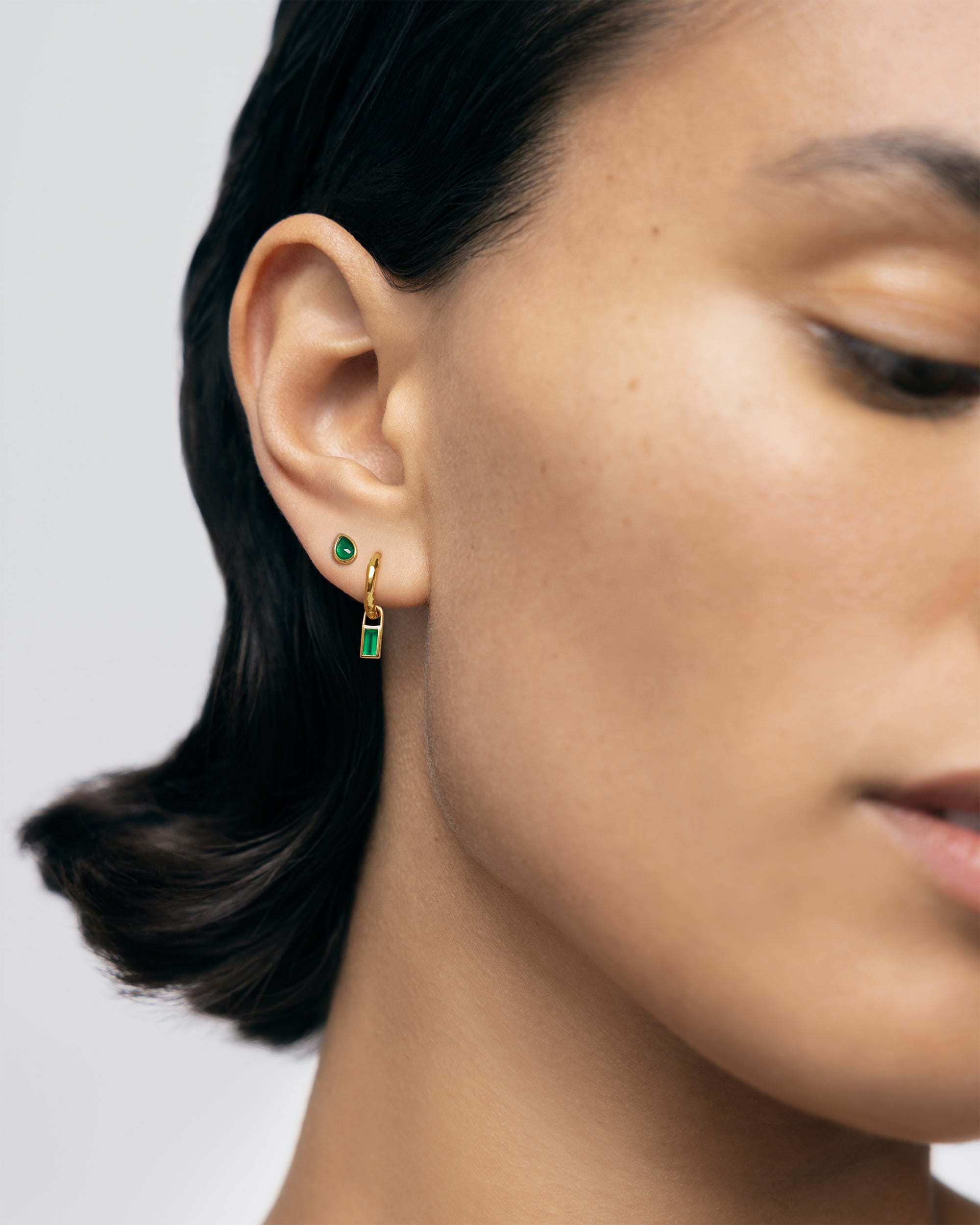 Green Onyx Huggies and Studs Set | Jewellery Sets | Monica Vinader CN