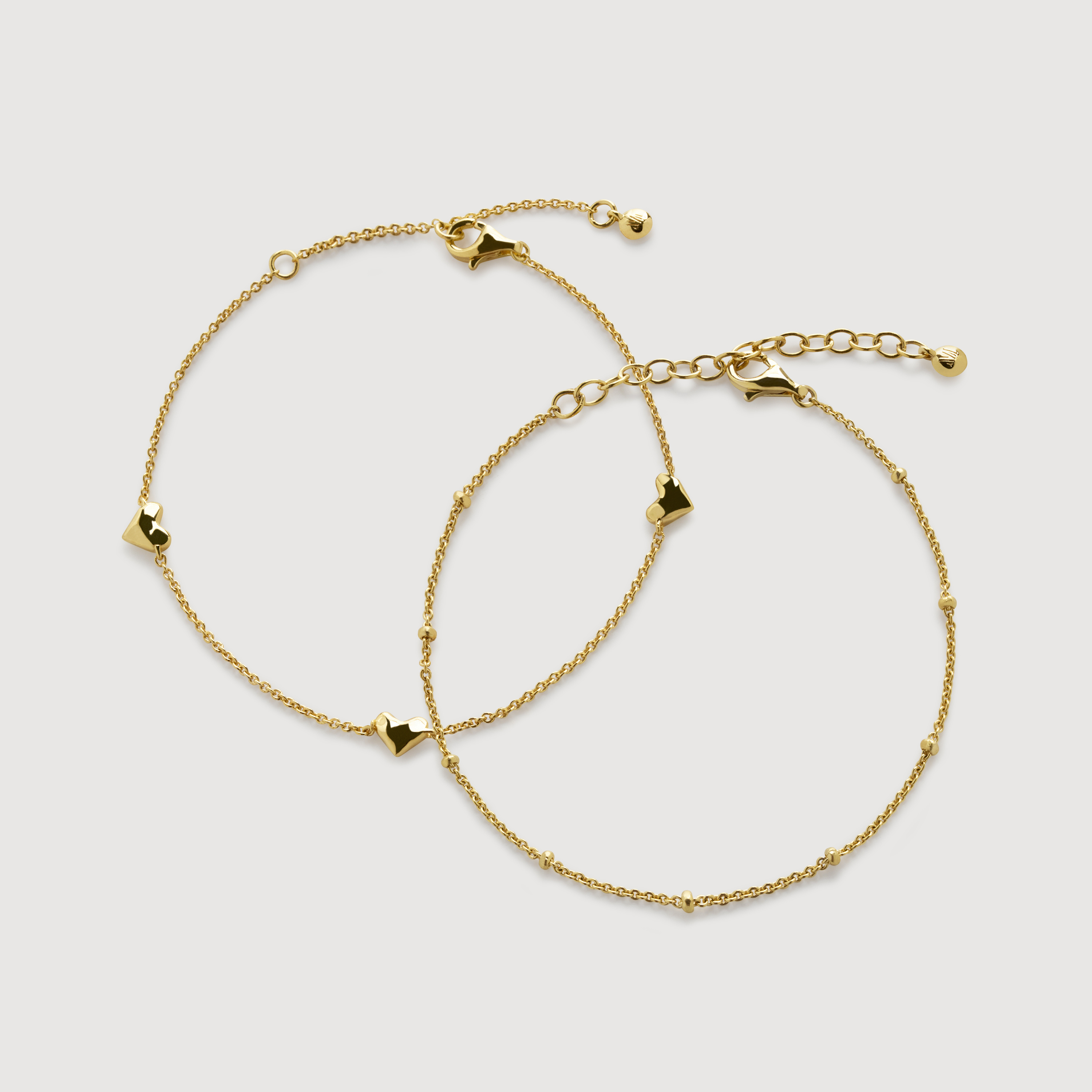 Heart and Beaded Chain Bracelet Set | Jewellery Sets