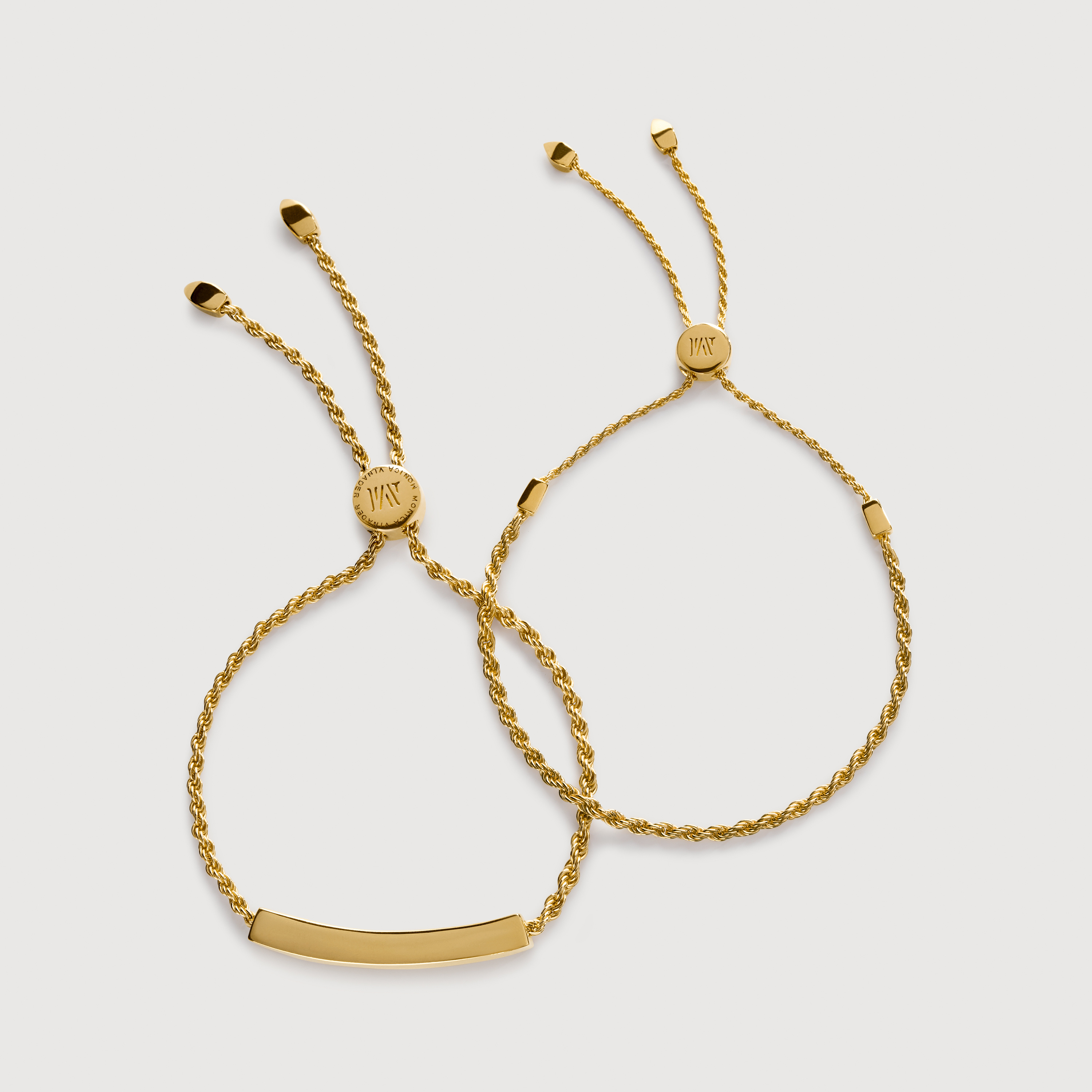 Monica Vinader ★ Corda ブレスレット Monica Vinader Corda Fine Chain Friendship Bracelet in 18k
