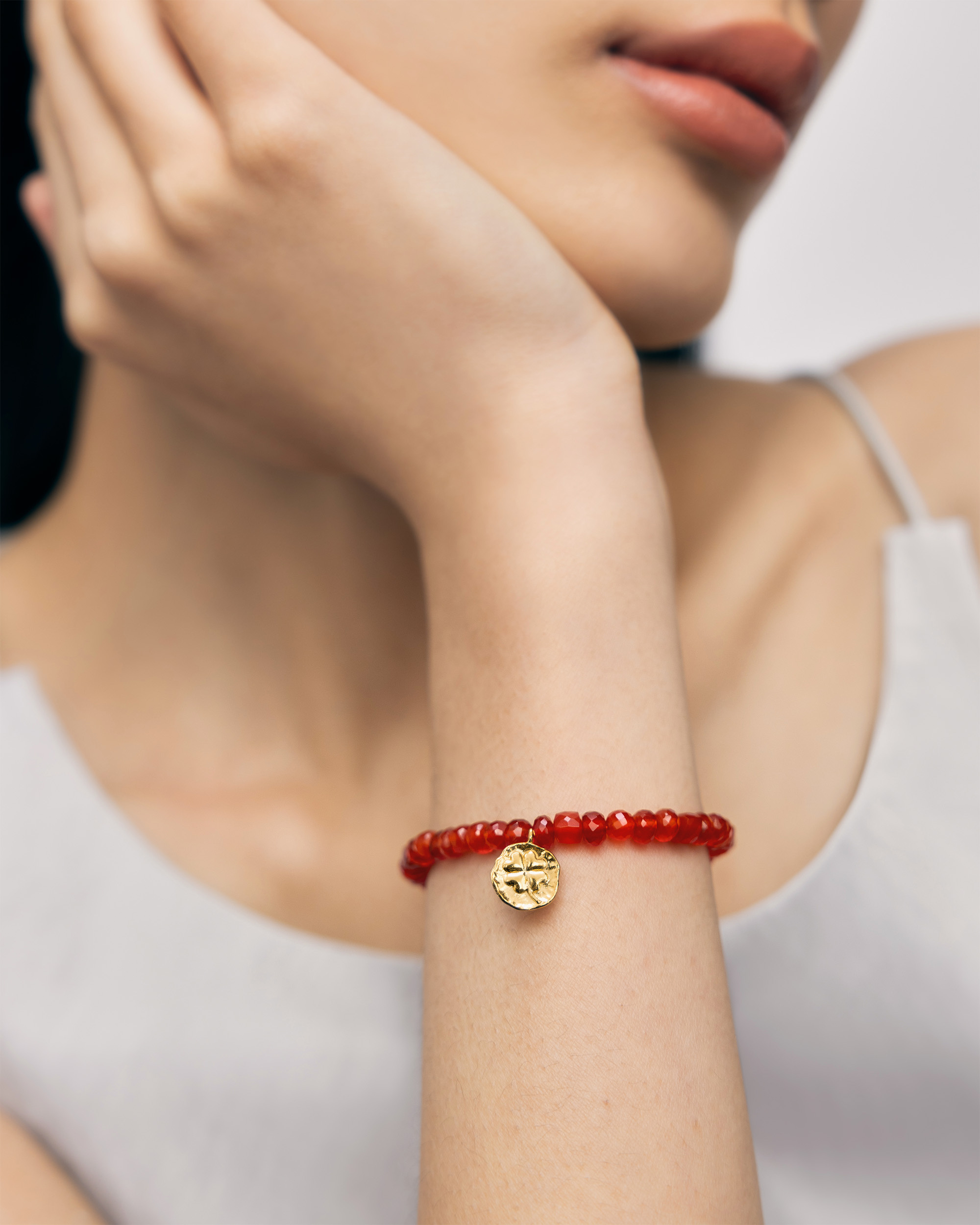 Lucky Beaded Bracelet in 18k Gold Vermeil on Sterling Silver and