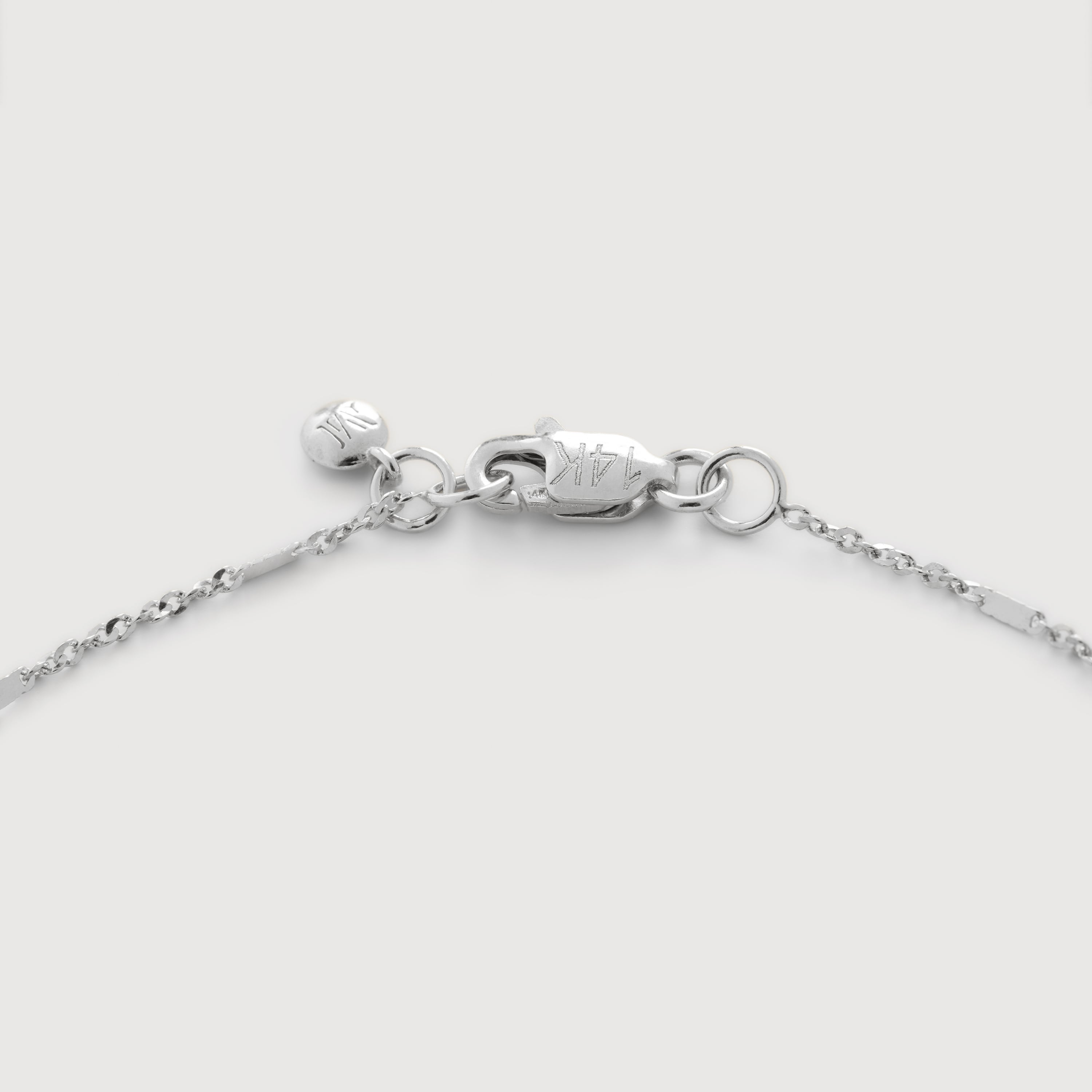 Shimmer Chain Bracelet in 14k Solid White Gold | Jewellery by 
