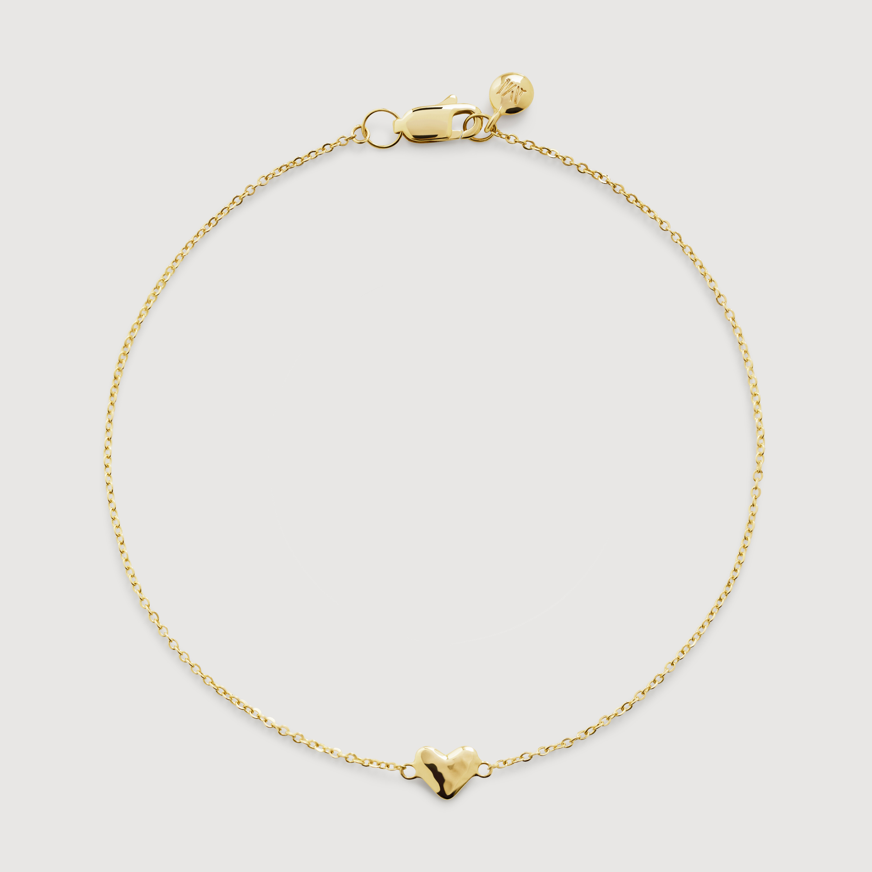 Mini Heart Chain Bracelet in 14k Solid Gold | Jewellery by Monica