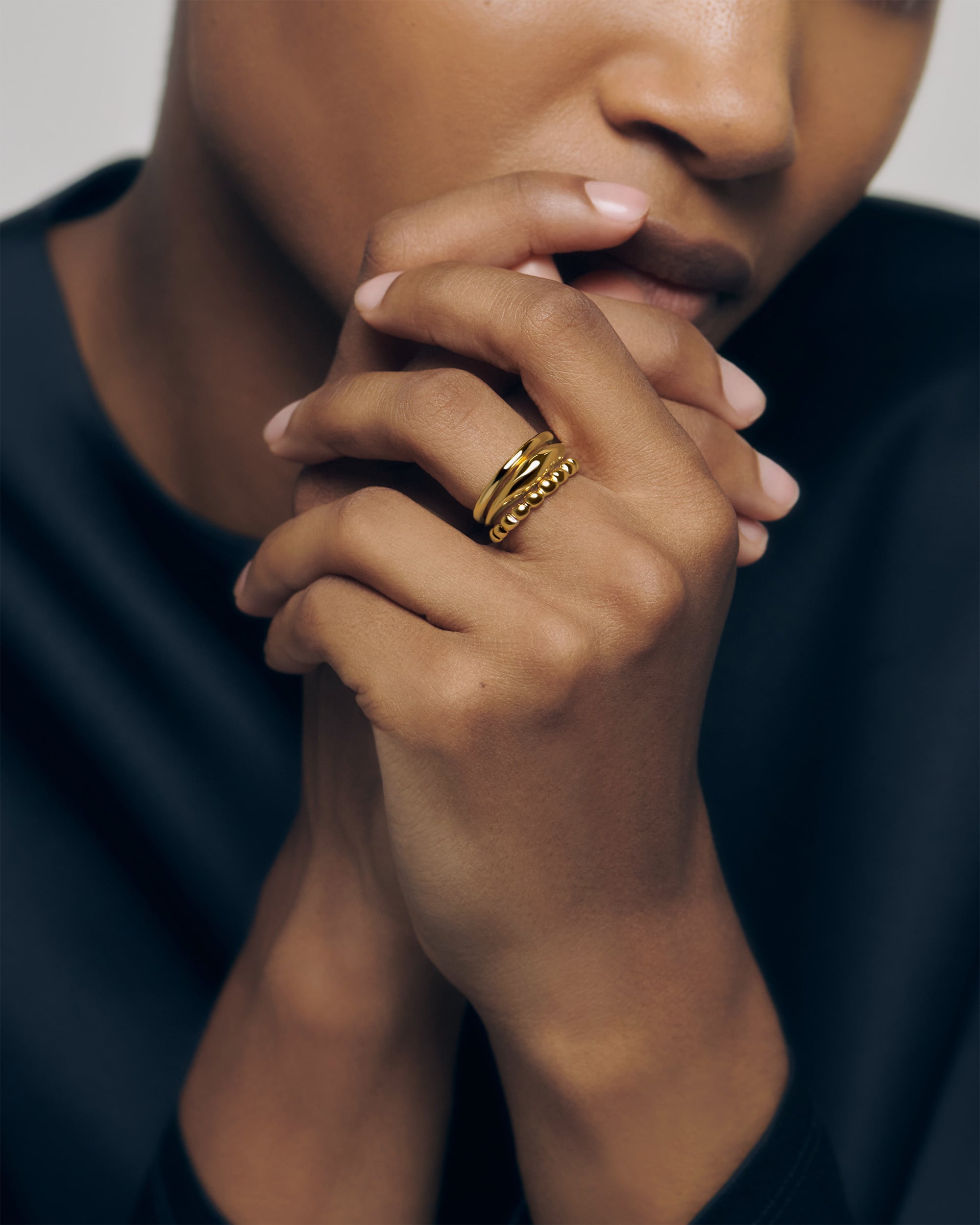 Nura Teardrop Ring in 18k Gold Vermeil on Sterling Silver 