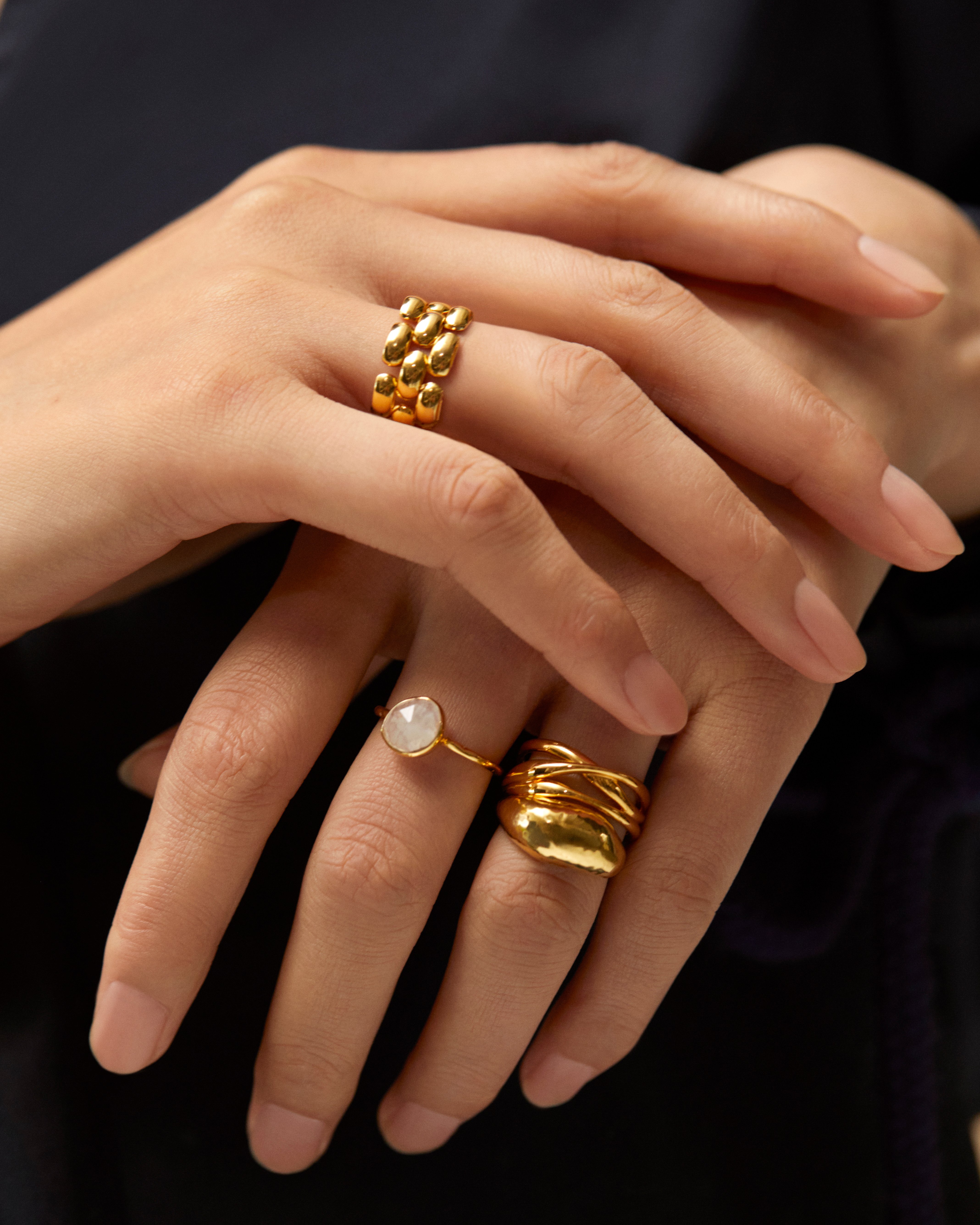 Heirloom Chain Ring in 18k Gold Vermeil on Sterling Silver 