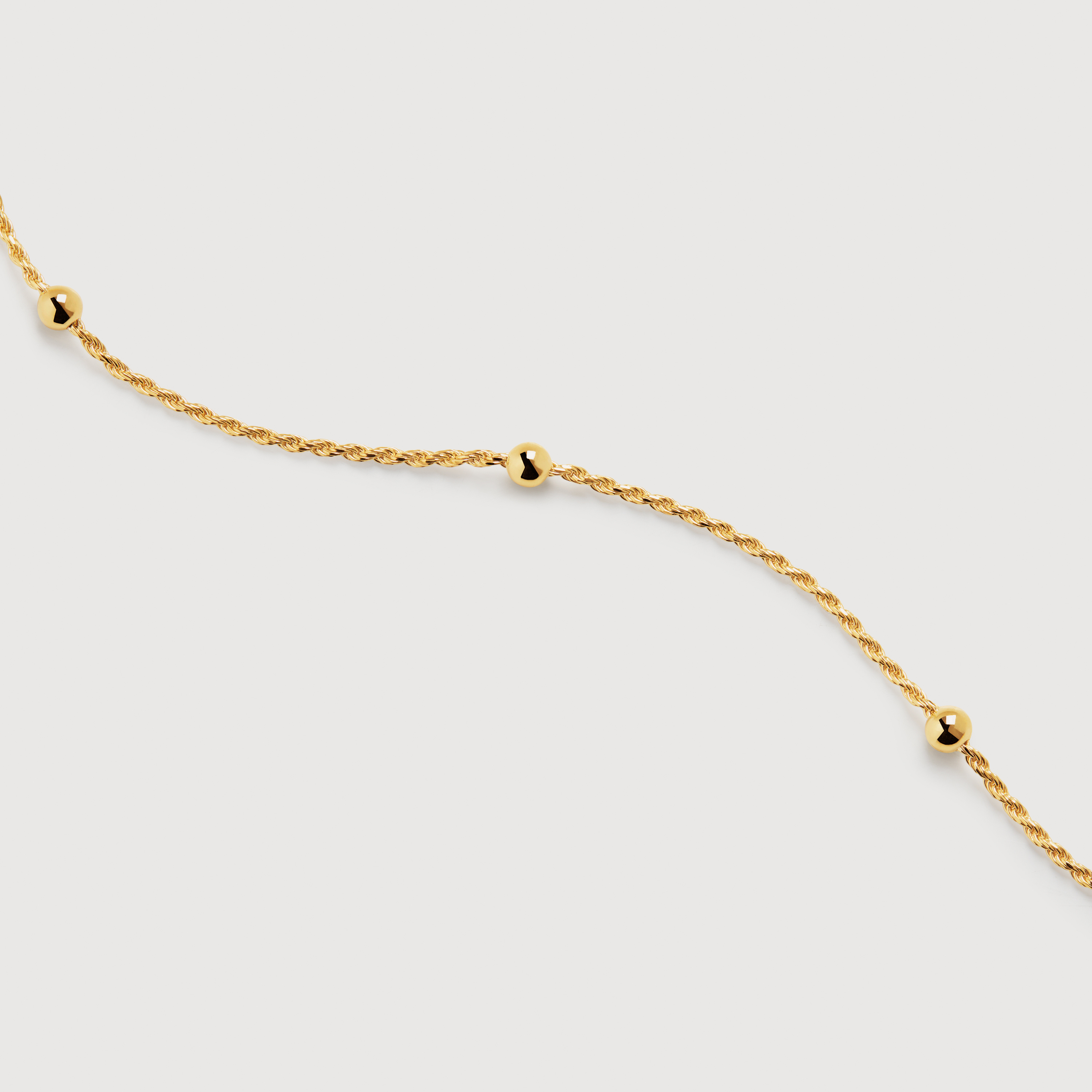 【MONICA VINADER】Rope Chain Bracelet Rope Chain Bracelet in 18k Gold Vermeil on Sterling Silver