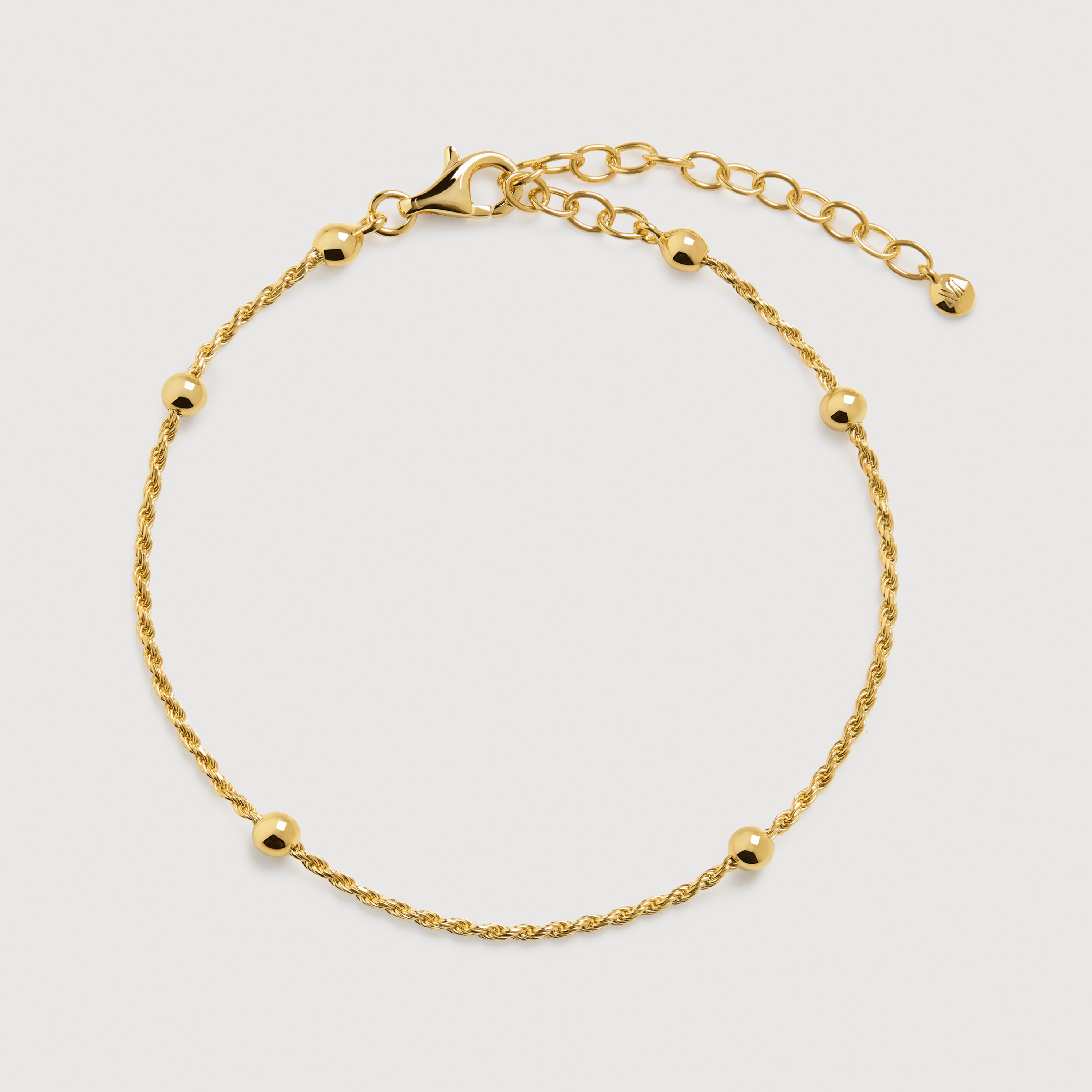 【MONICA VINADER】Rope Chain Bracelet Rope Chain Bracelet in 18k Gold Vermeil on Sterling Silver