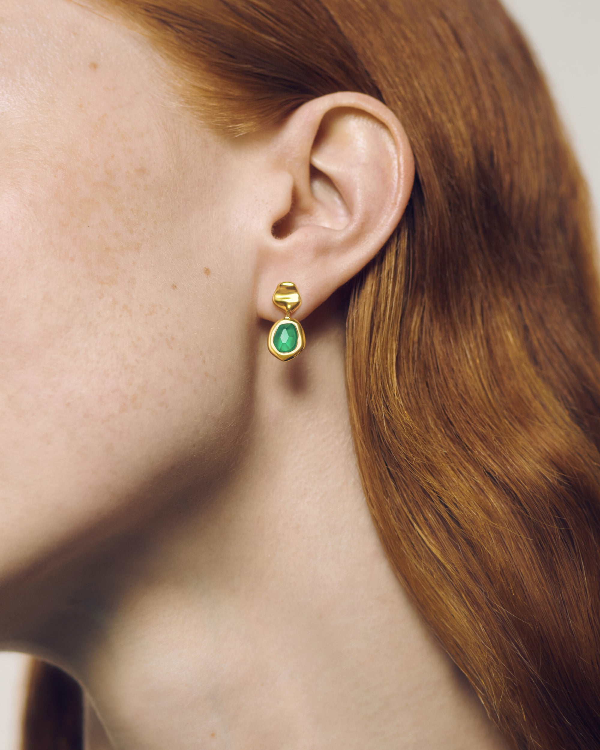 Odyssey Small Drop Earrings in 18k Gold Vermeil on Sterling Silver