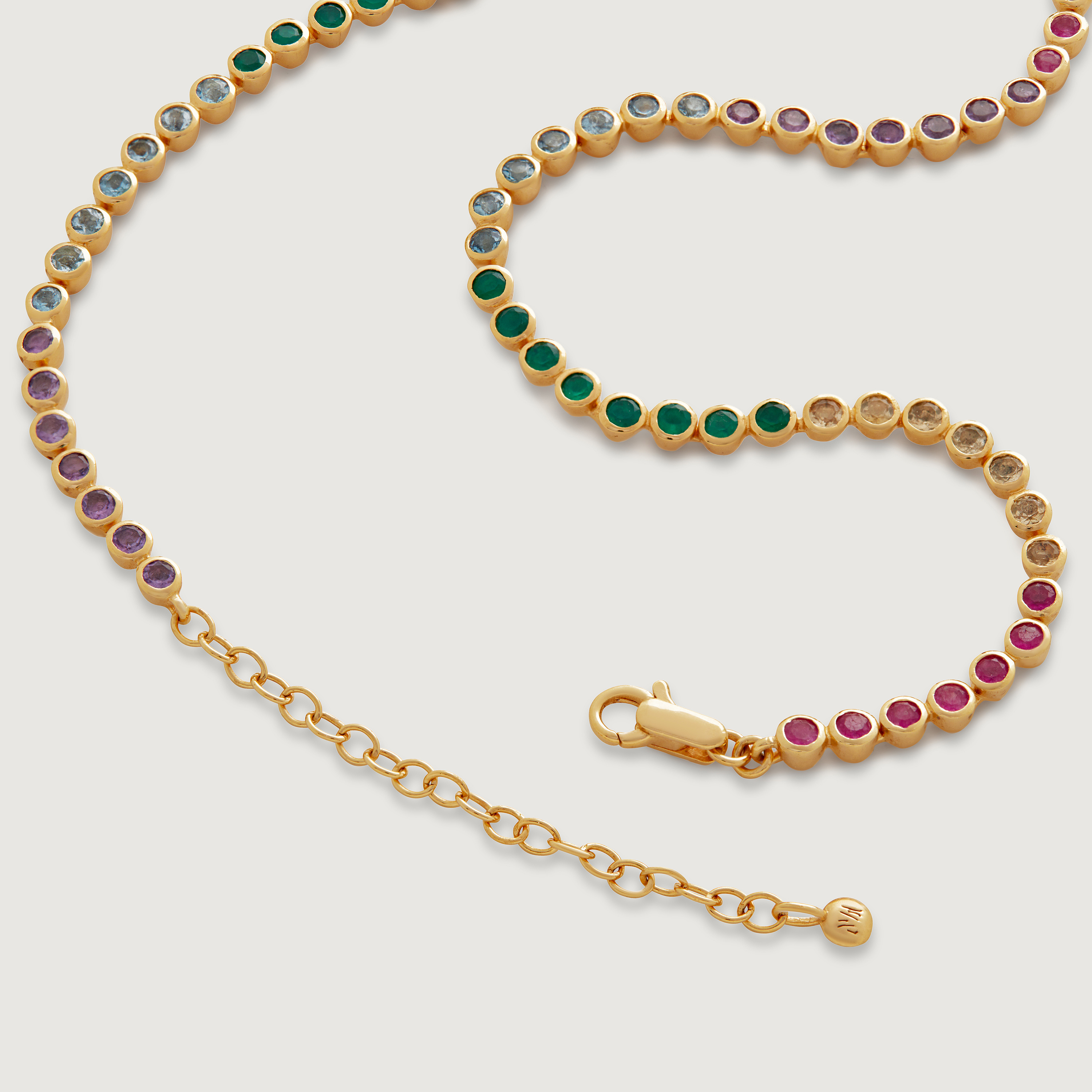 Gemstone Essential Tennis Necklace Adjustable 41-46cm/16-18