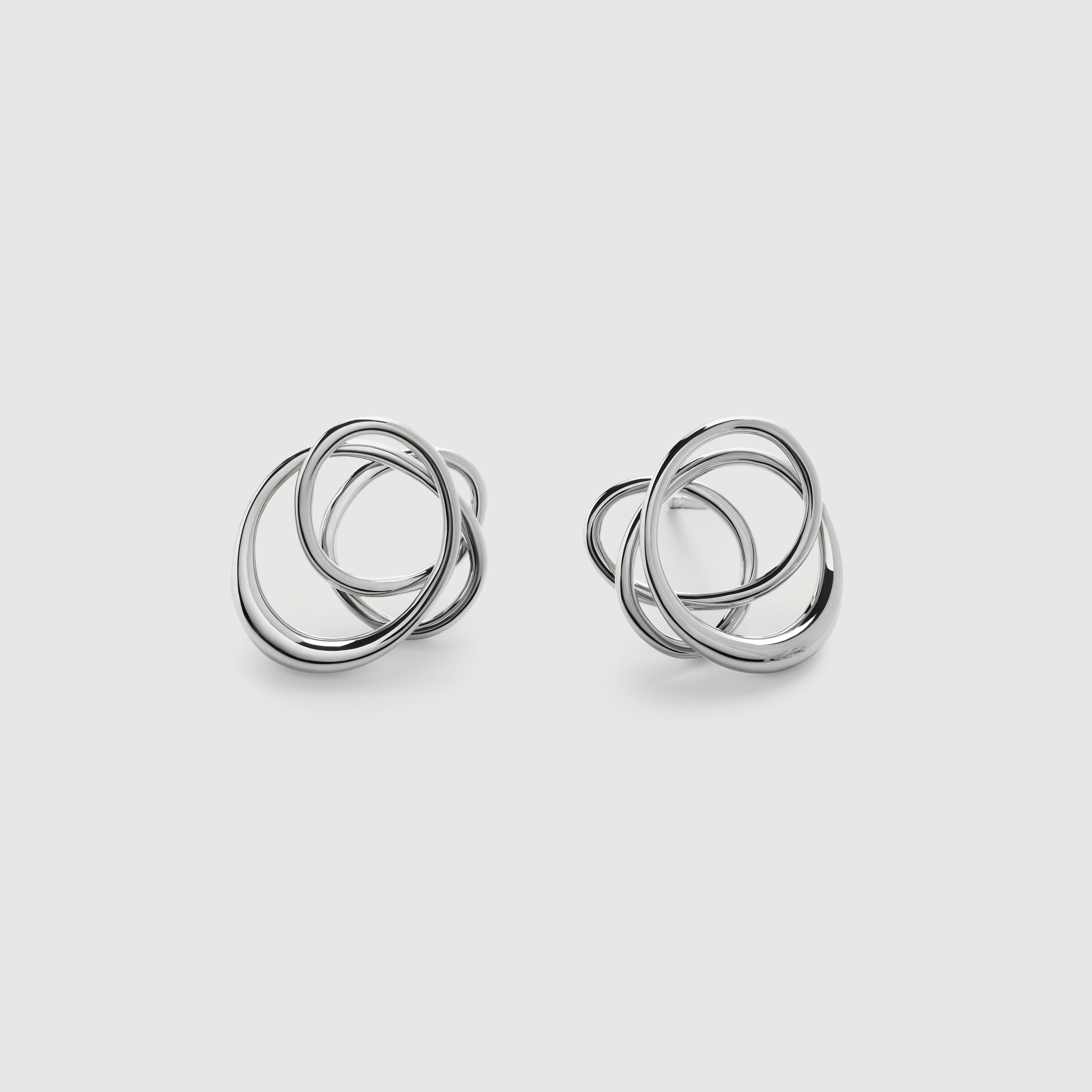 Nura Wrap Stud Earrings in Sterling Silver | Jewellery by Monica